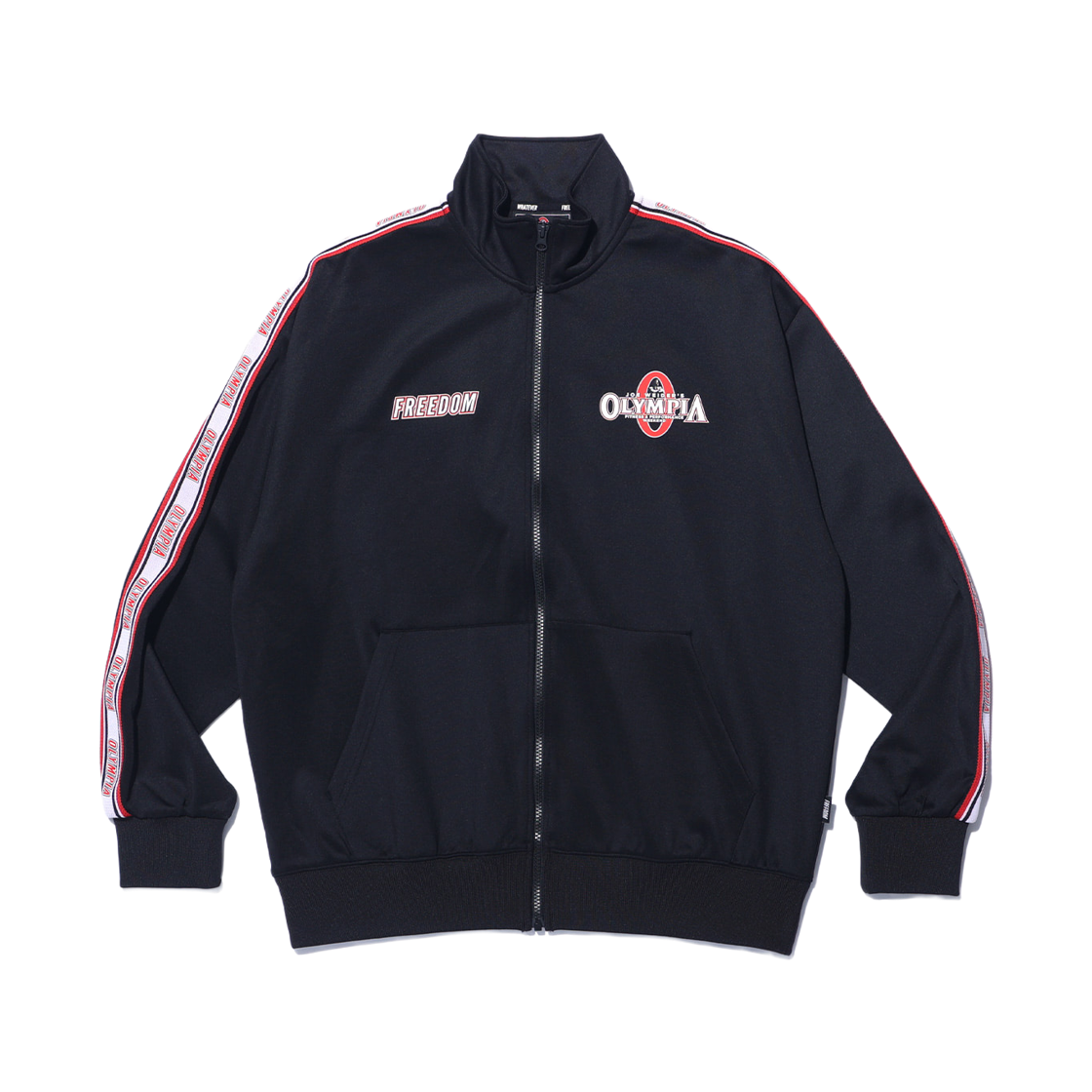 프리덤 올림피아 레터링 져지 자켓 블랙(FREEDOM Olympia Lettering Jersey Jacket Black) - 1
