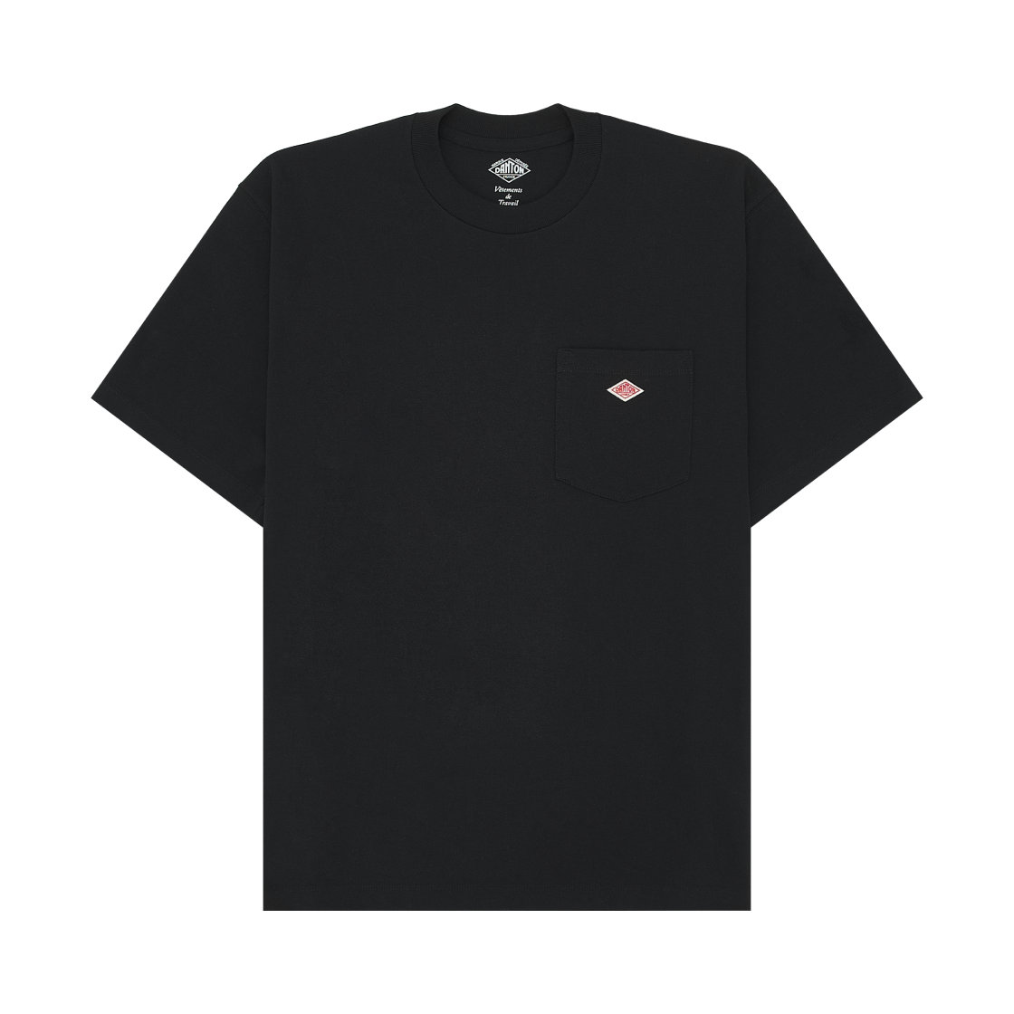 단톤 플레인 숏슬리브 포켓 티셔츠 블랙(Danton Plain Short Sleeve Pocket T-Shirt Black) - 1