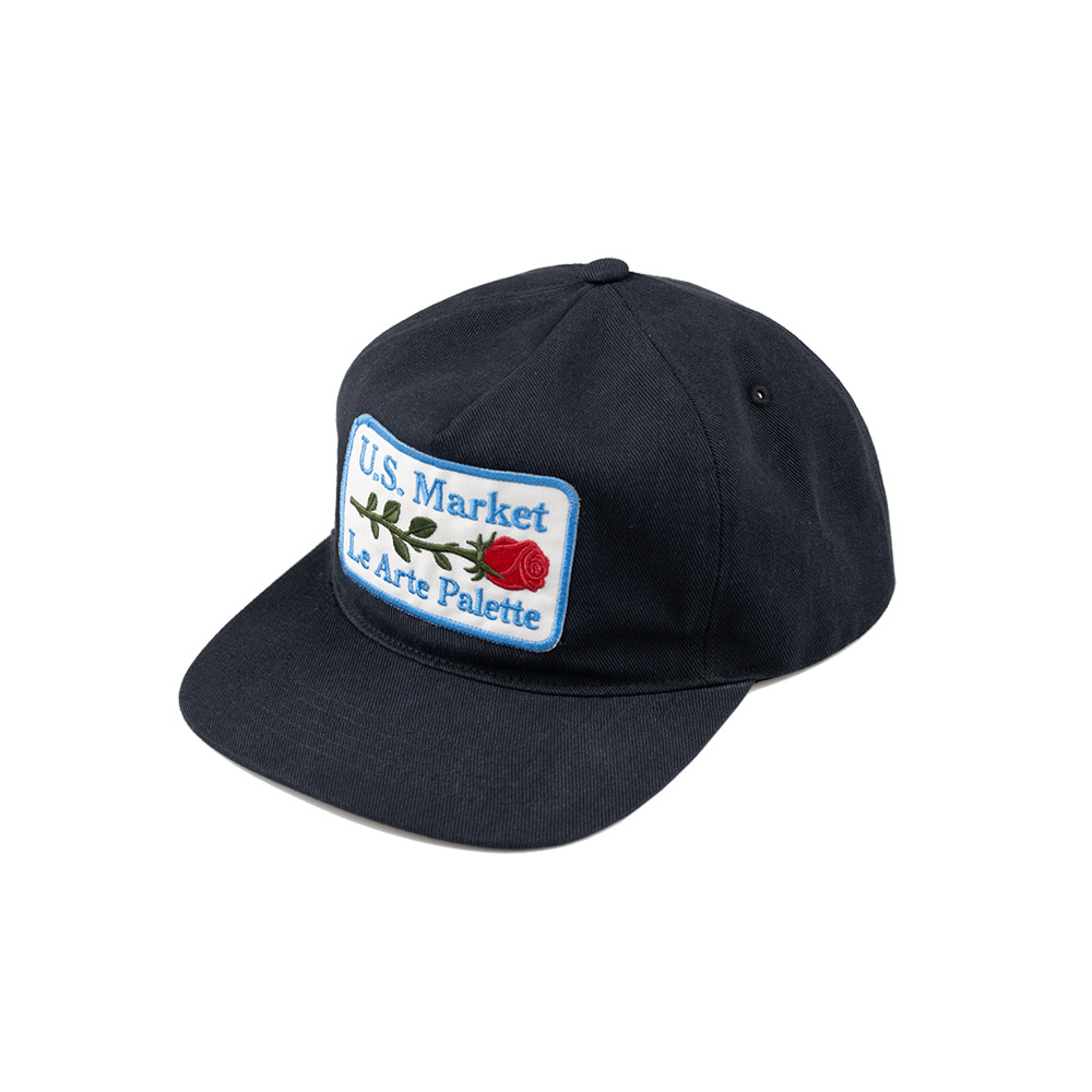 언스테디마켓 로즈 패치 캡 다크네이비(UnsteadyMarket Rose Patch Cap_Dark Navy)