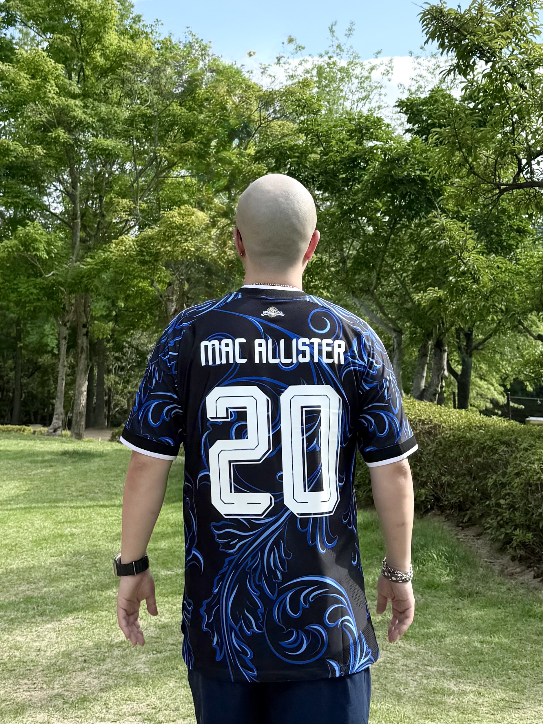 Adidas Argentina 2026 Away Jersey Black Lucid Blue - KR Sizing (Non Marking Ver.), Adidas Argentina 2026 Away Authentic Jersey Black Lucid Blue - KR Sizing (Non Marking Ver.) 착용 스타일 - 2