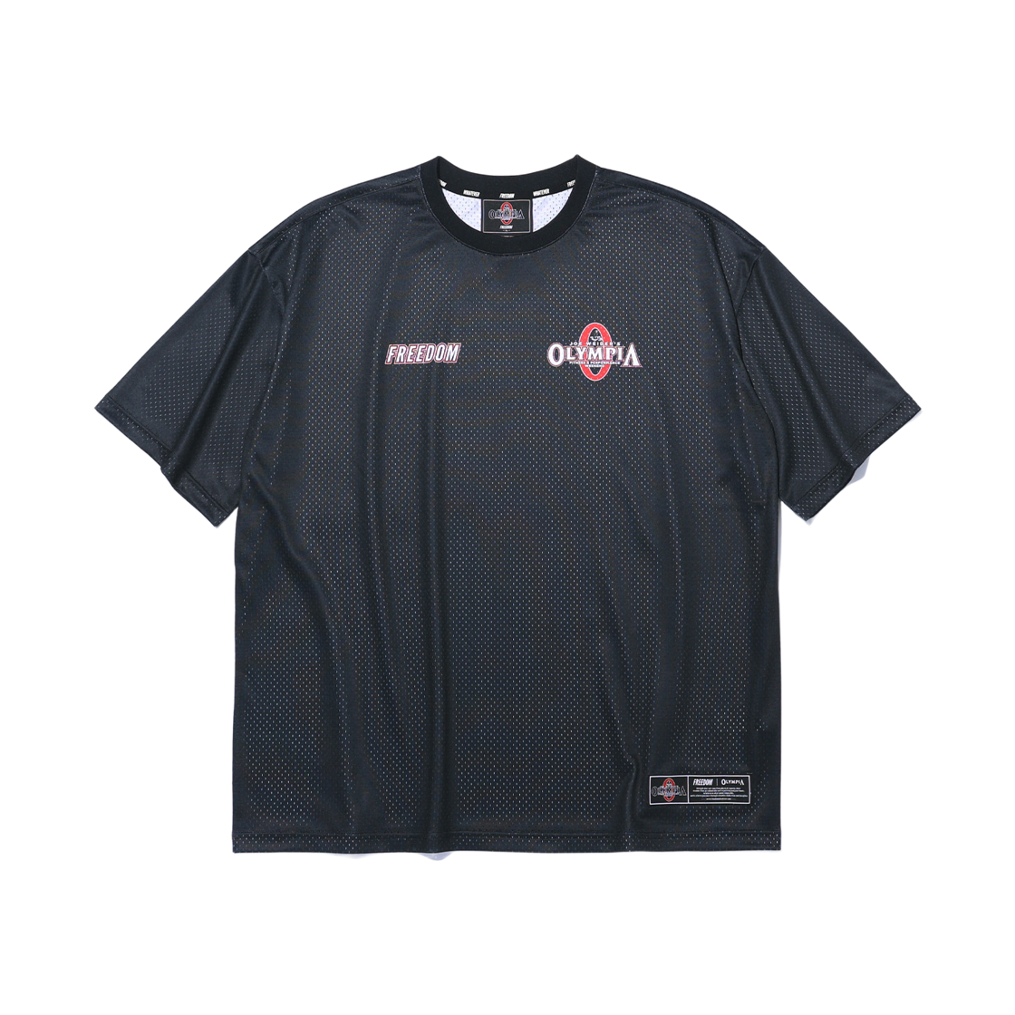 프리덤 올림피아 스몰 로고 올 메쉬 반팔 티셔츠 블랙(FREEDOM Olympia Small Logo All Mesh Short Sleeve T-Shirt Black) - 2