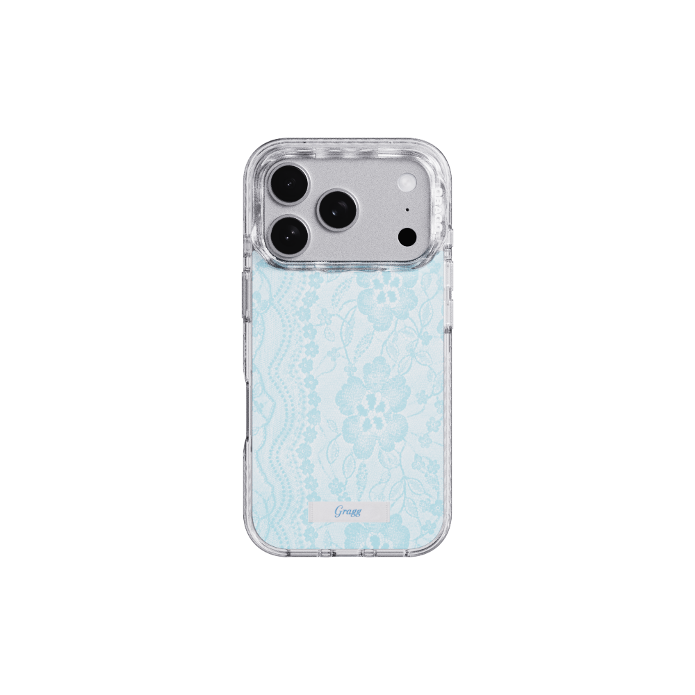 [5%적립/15%쿠폰] 프레임 패턴 케이스 클리어 레이스 스카이([5%적립/15%쿠폰] MAGSAFE LAYERS FRAME CASE CLEAR - LACE SKY)