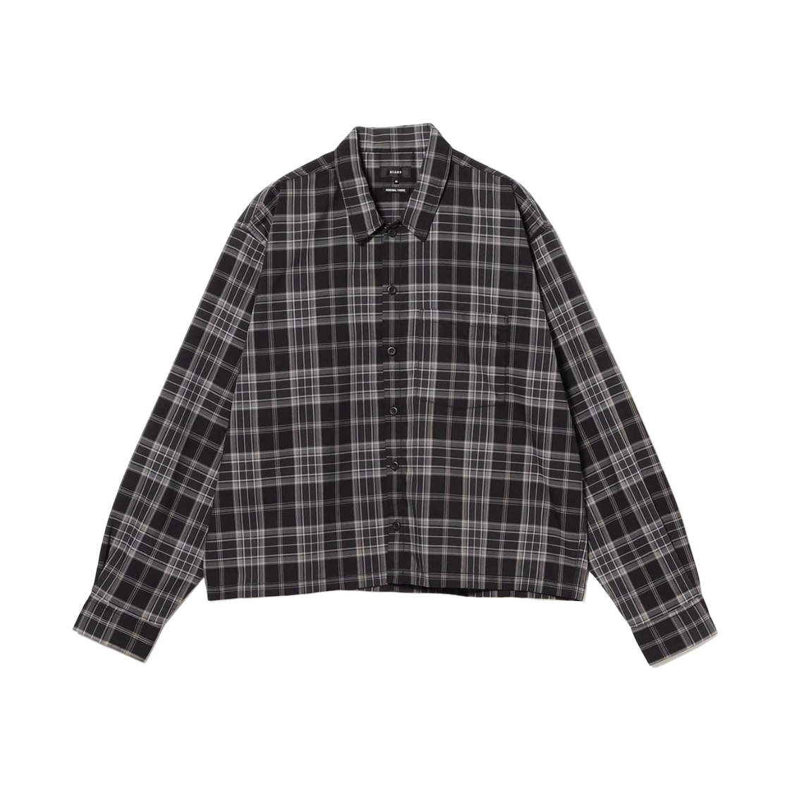 빔즈 체크 숏 셔츠 블랙 체크(Beams Check Short Shirt Black Check)