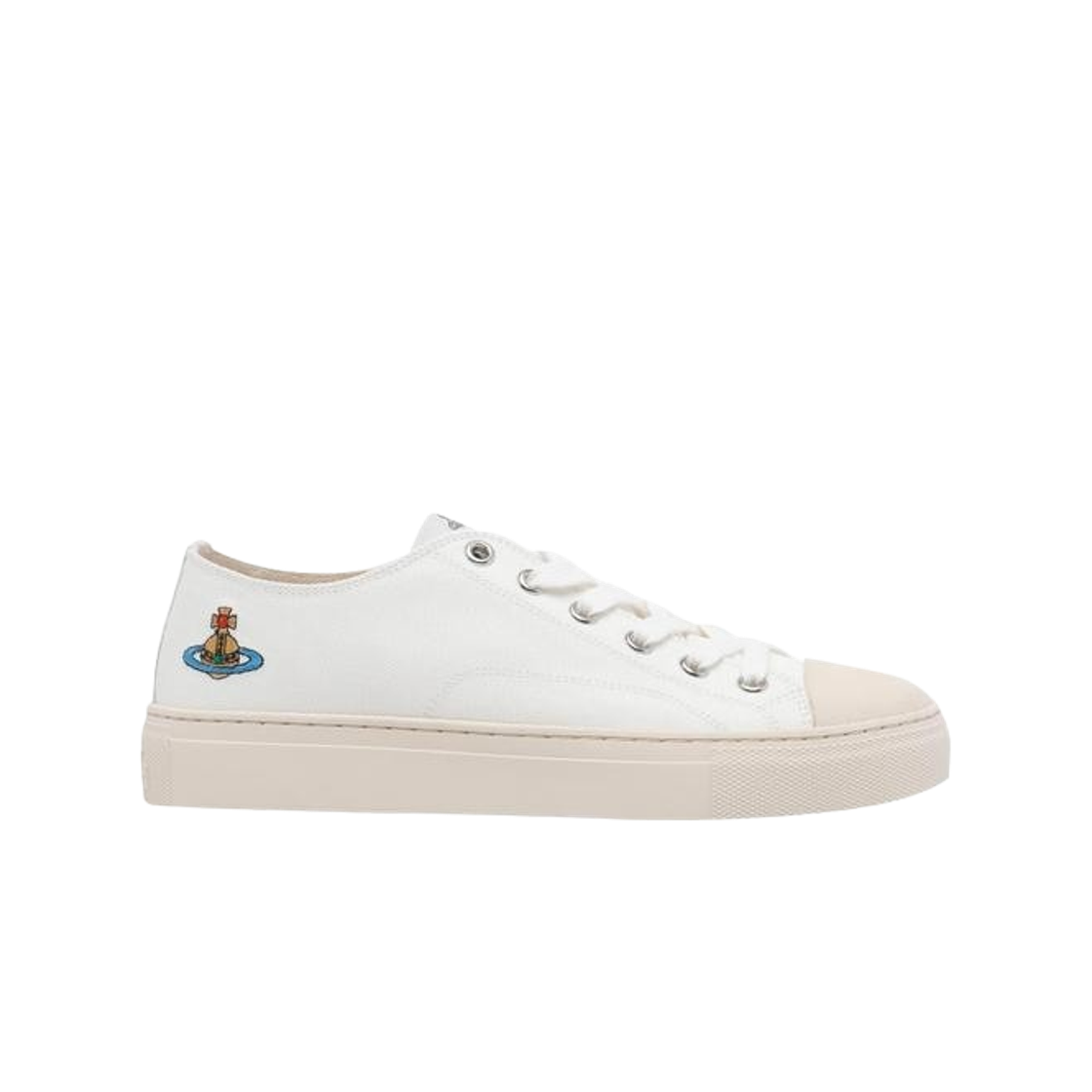 75020063W-W0165-A402 (W) Vivienne Westwood Embroidered Logo Sneakers Cream