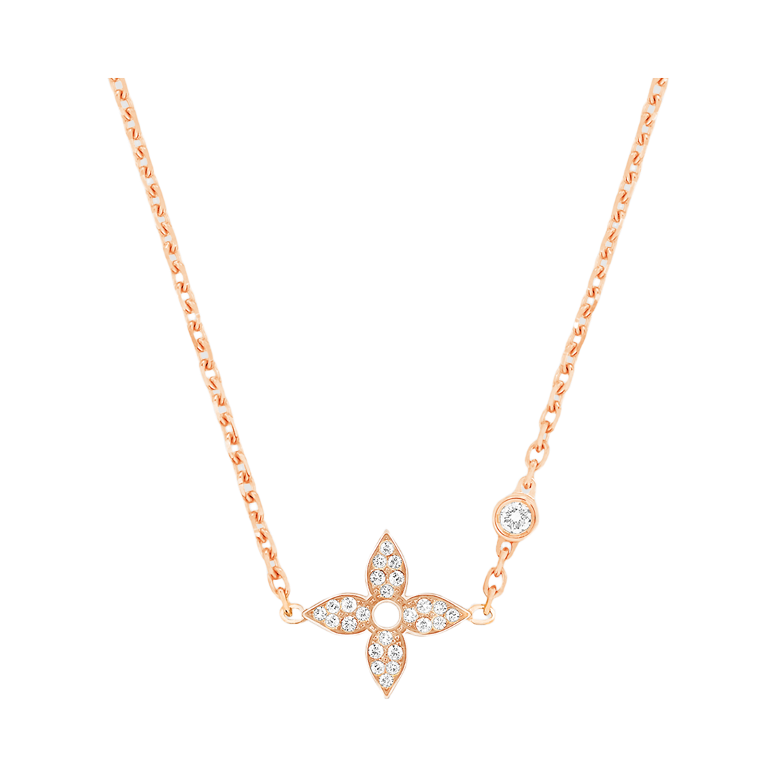 Q93871 (W) Louis Vuitton Idylle Blossom Pendant Pink Gold Diamond