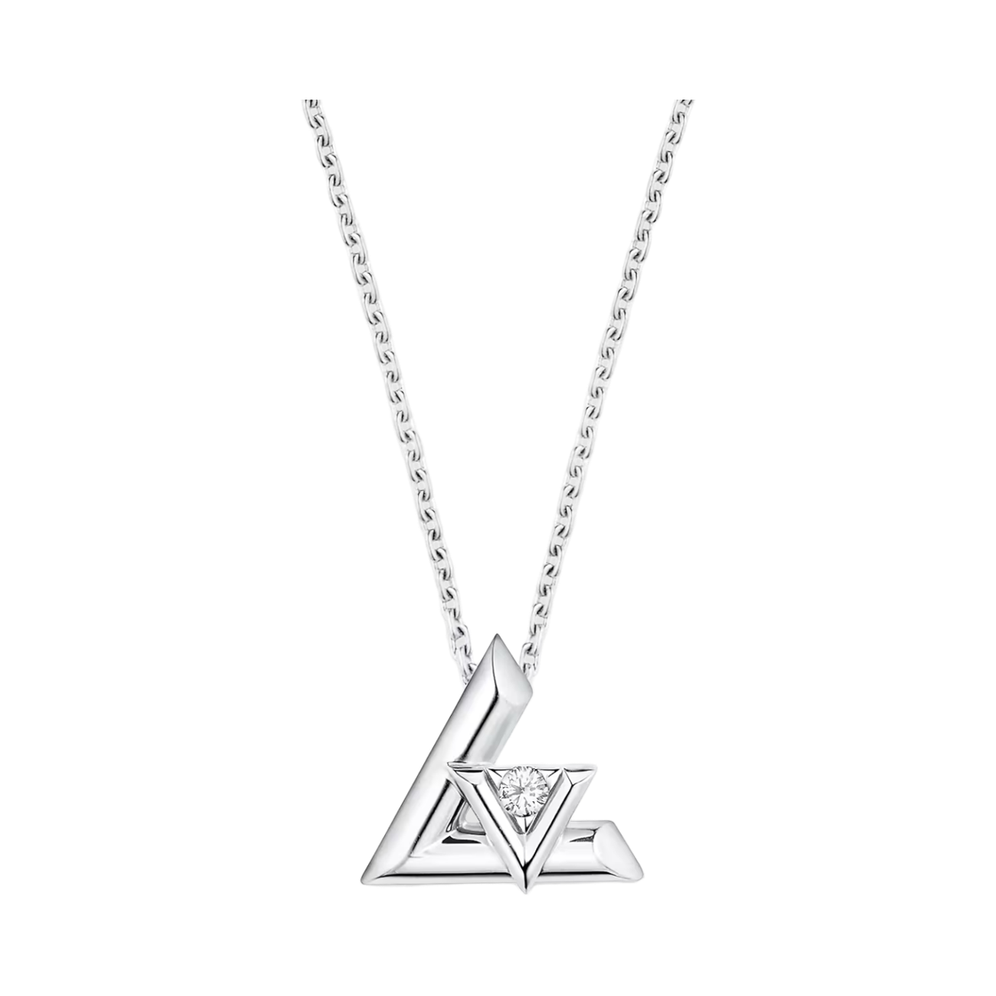 Q93807 (W) Louis Vuitton LV Volt Large Pendant White Gold Diamond