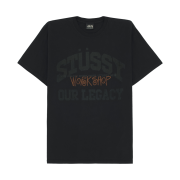 Stussy x Our Legacy Collegiate Pig. Dyed T-Shirt Peach Overdyed Black