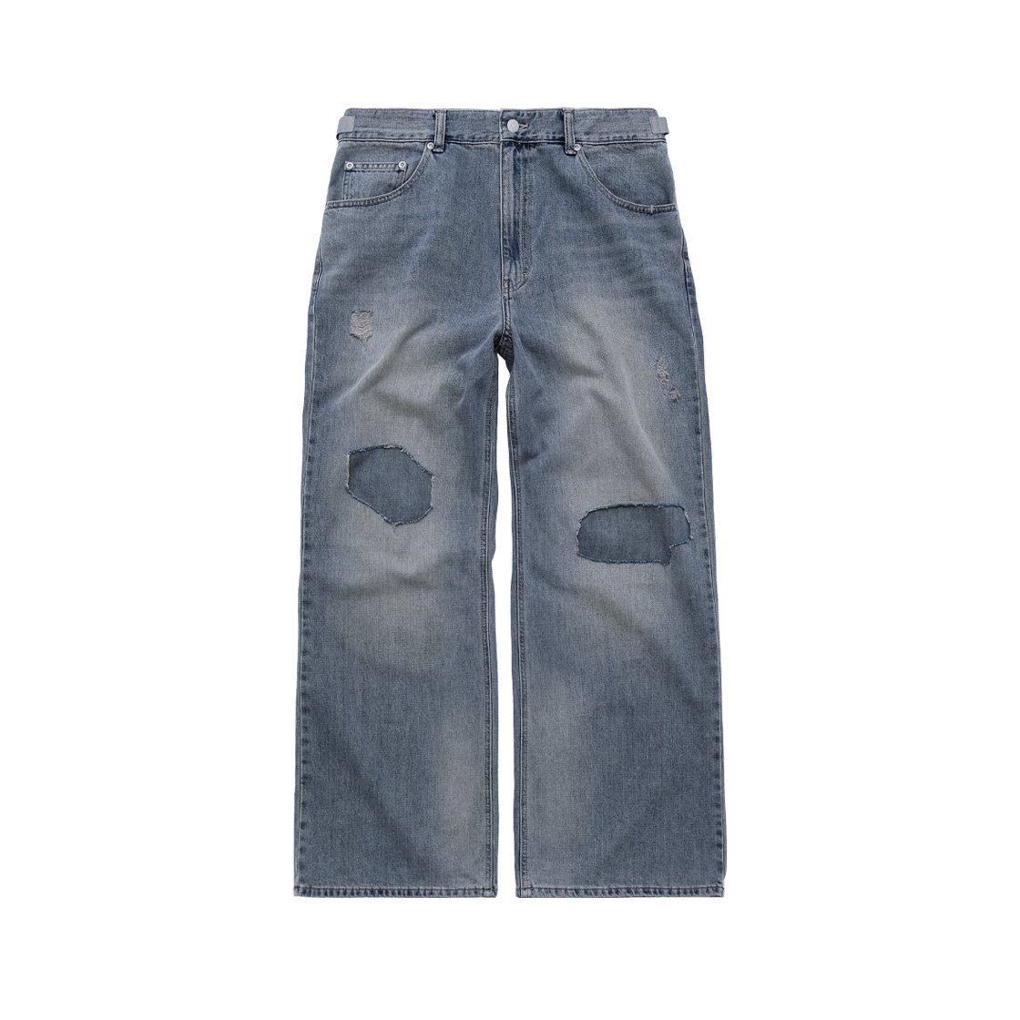 폴리테루 고시마 데님 팬츠 니 패치 1.2v 빈티지 블루(Polyteru Gosima Denim Pants Knee Patch 1.2V Vintage Blue)