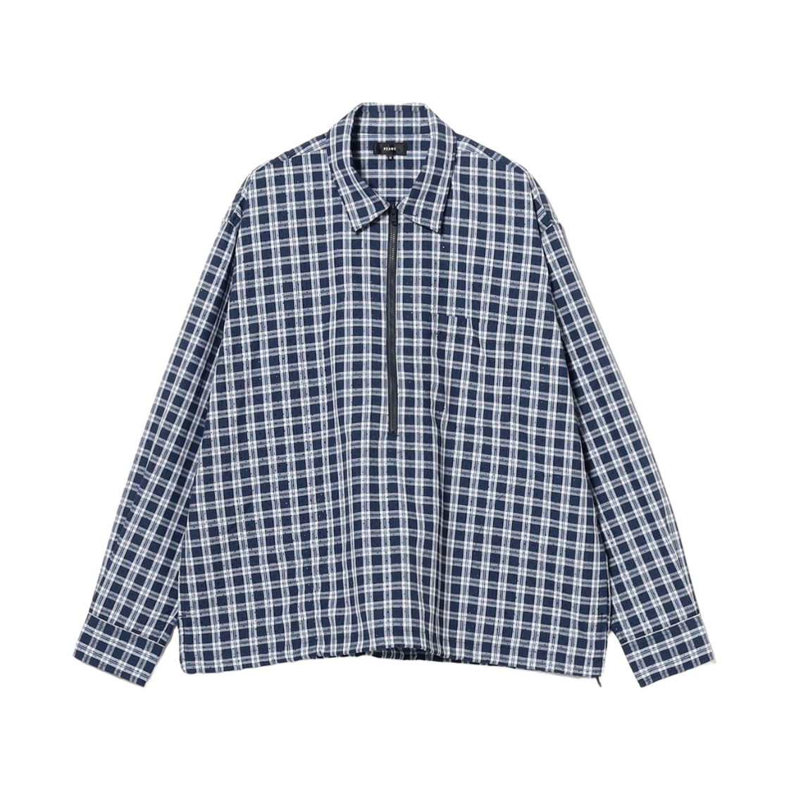 빔즈 하프 집 풀오버 셔츠 블루(Beams Half Zip Pullover Shirt Blue)