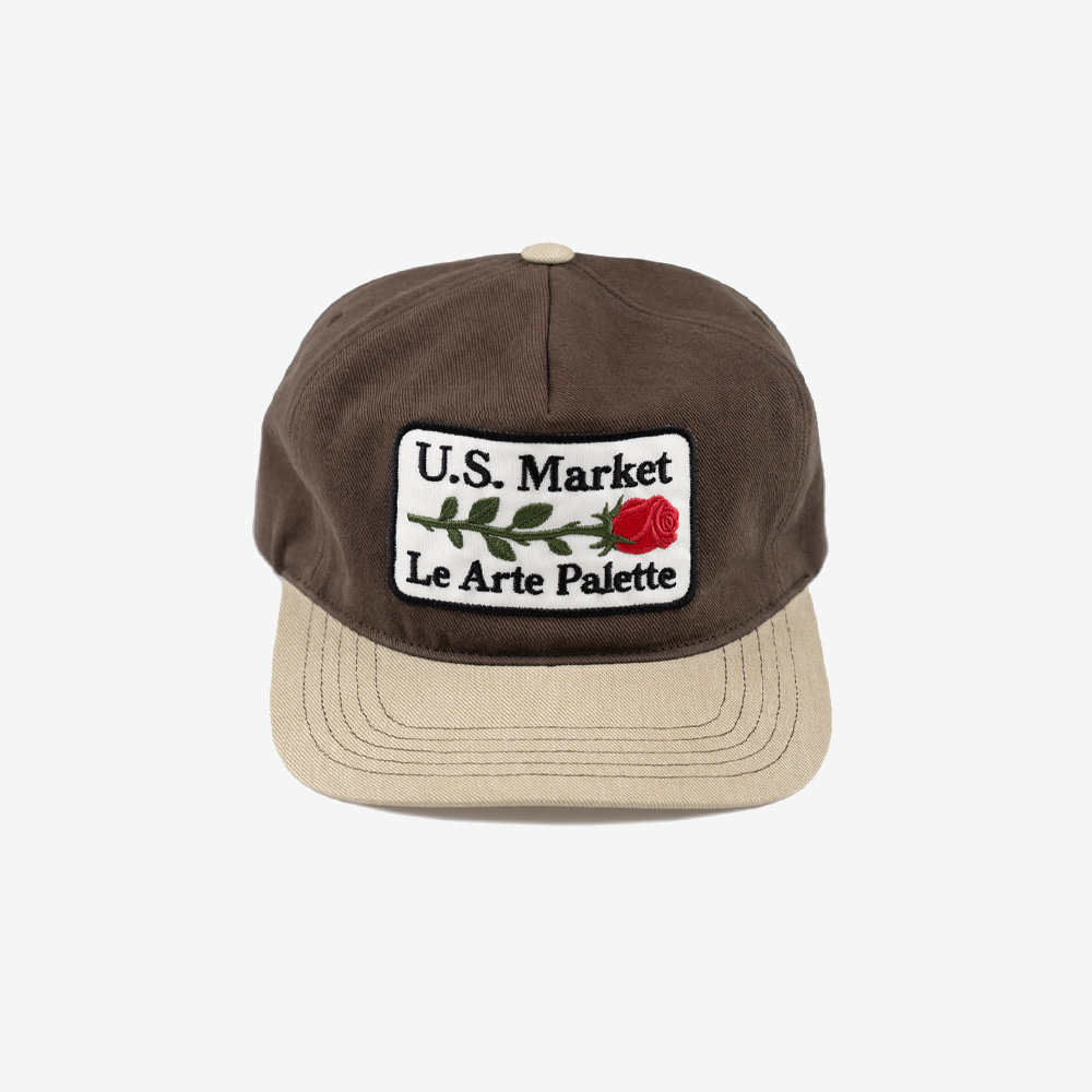 언스테디마켓 로즈 패치 캡 카키브라운(UnsteadyMarket Rose Patch Cap_Khaki Brown) - 3