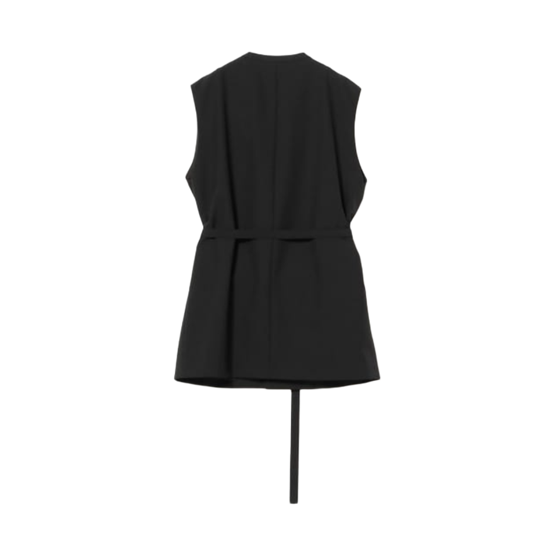 (W) 데미 럭스 빔즈 x 에이톤 울 트로피컬 칼라리스 질레 블랙((W) Demi-Luxe Beams x ATON Wool Tropical Collarless Gilet Black) - 2