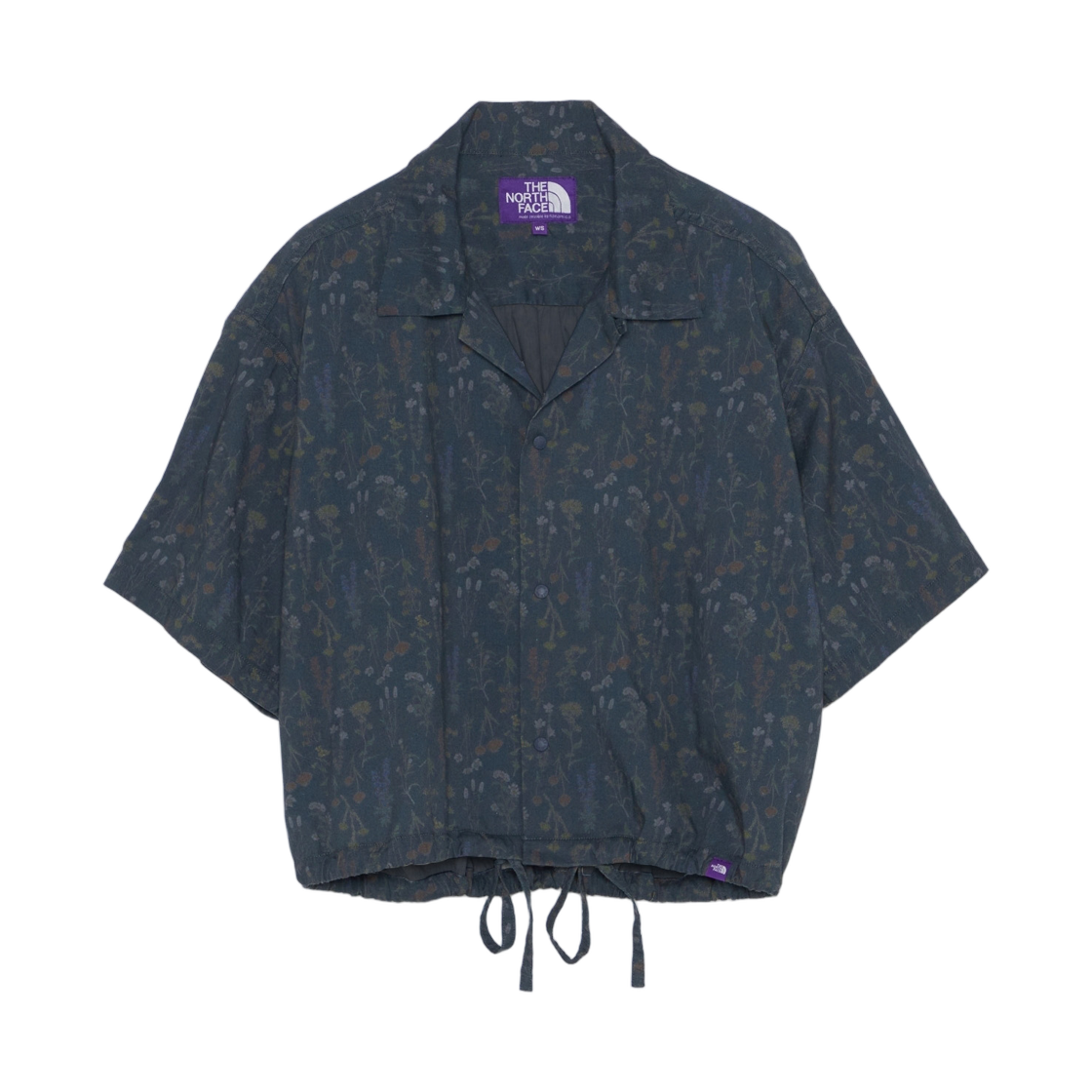 (W) 노스페이스 퍼플라벨 플라워 프린티드 크롭 셔츠 다크 네이비((W) The North Face Purple Label Flower Printed Cropped Shirt Dark Navy) - 1