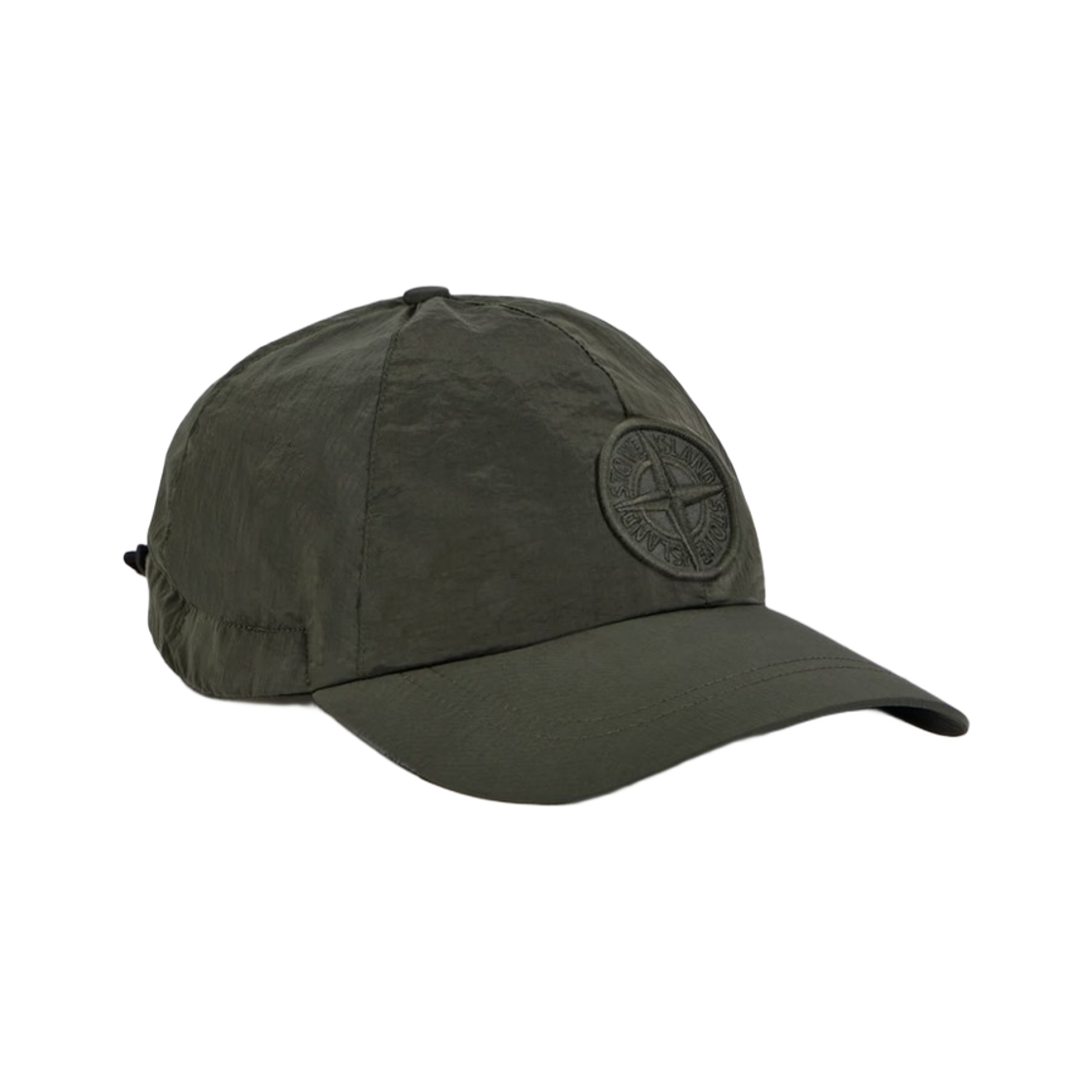 스톤 아일랜드 9100011 컴퍼스 자수 나일론 메탈 에코닐 베이스볼 캡 머스크 그린 - 26FW(Stone Island 9100011 Nylon Metal in Econyl Baseball Cap with Compass Embroidery Musk Green - 26FW) - 1