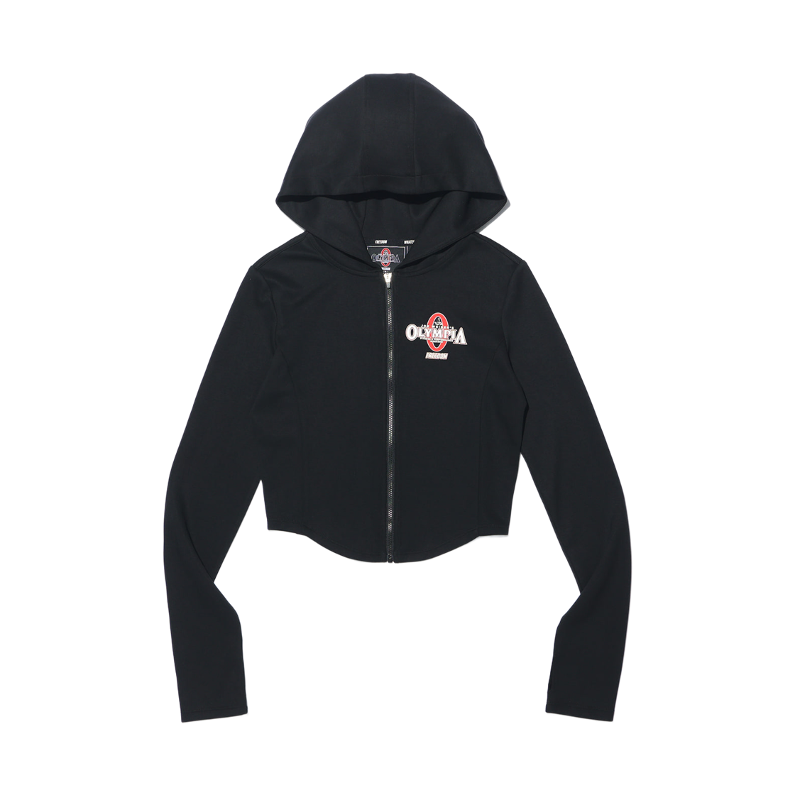 OY25FWHZ0090BK FREEDOM Womens Olympia Slim Hood Zip-Up Black