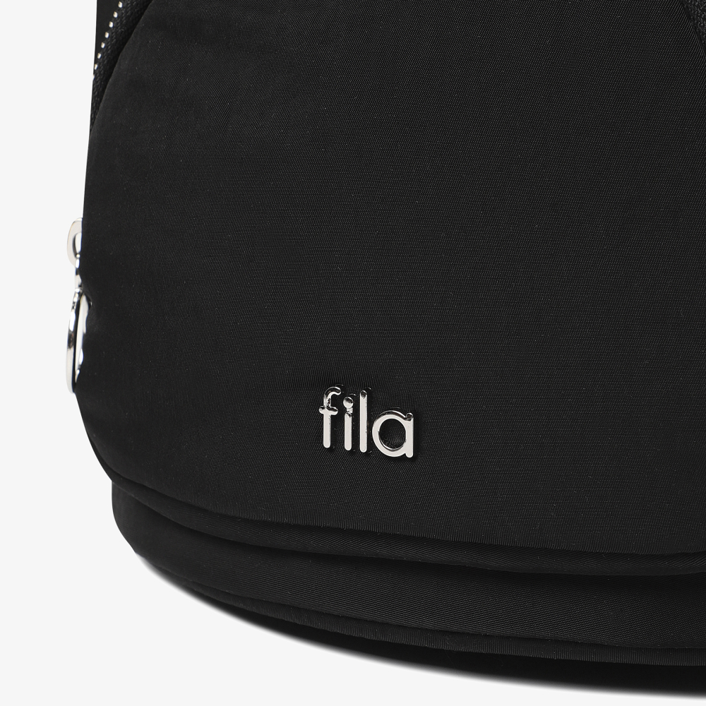 [6% 적립] 휠라 나일론 셔링 미니 백팩 블랙([6% 적립] FILA Nylon Shirring Mini Backpack Black) - 5