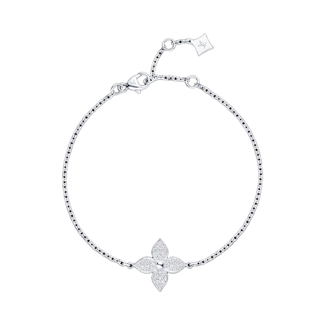 Q95912 (W) Louis Vuitton Idylle Blossom Bracelet 18K White Gold Diamond