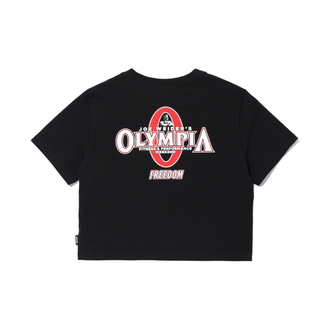 프리덤 우먼스 올림피아 스몰 로고 크롭 티셔츠 블랙(FREEDOM Womens Olympia Small Logo Crop T-Shirts Black) - 2