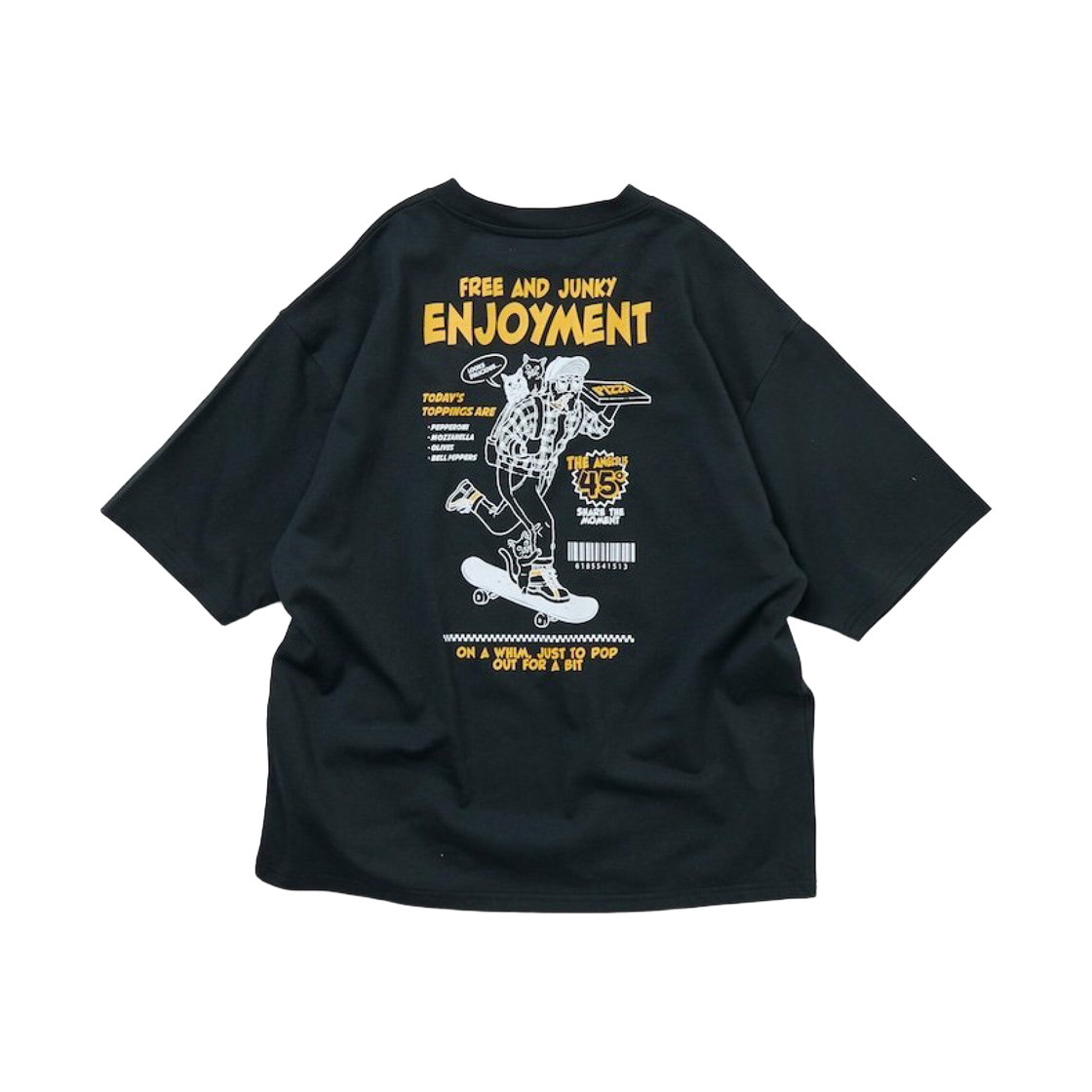 프릭스 스토어 빅 실루엣 백 프린트 스케이트 리미티드 에디션 티셔츠 블랙(Freak's Store Big Silhouette Back Print Skate Limited Edition T-Shirt Black)
