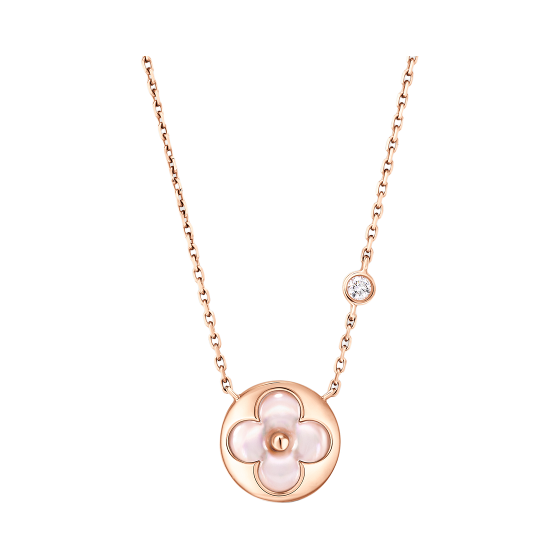Q03789 (W) Louis Vuitton Color Blossom BB Sun Pendant Pink Gold Pink Mother of Pearl Diamond