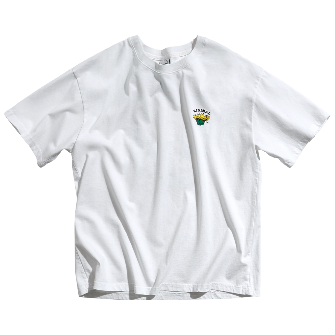 MST184WH MINIMALPROJECT Sunflower Blooming Pigment T-Shirt MST184 White