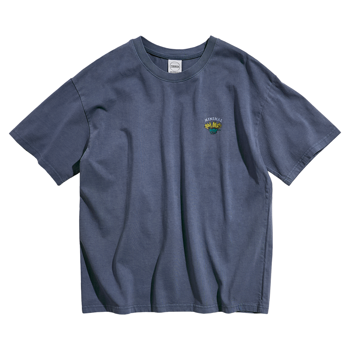 MST184LN MINIMALPROJECT Sunflower Blooming Pigment T-Shirt MST184 Lightnavy