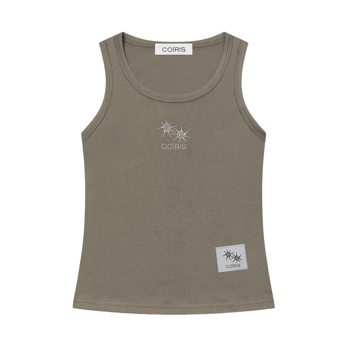 C-P00000JJ Coiris Leon Round Neck Sleeveless Khaki
