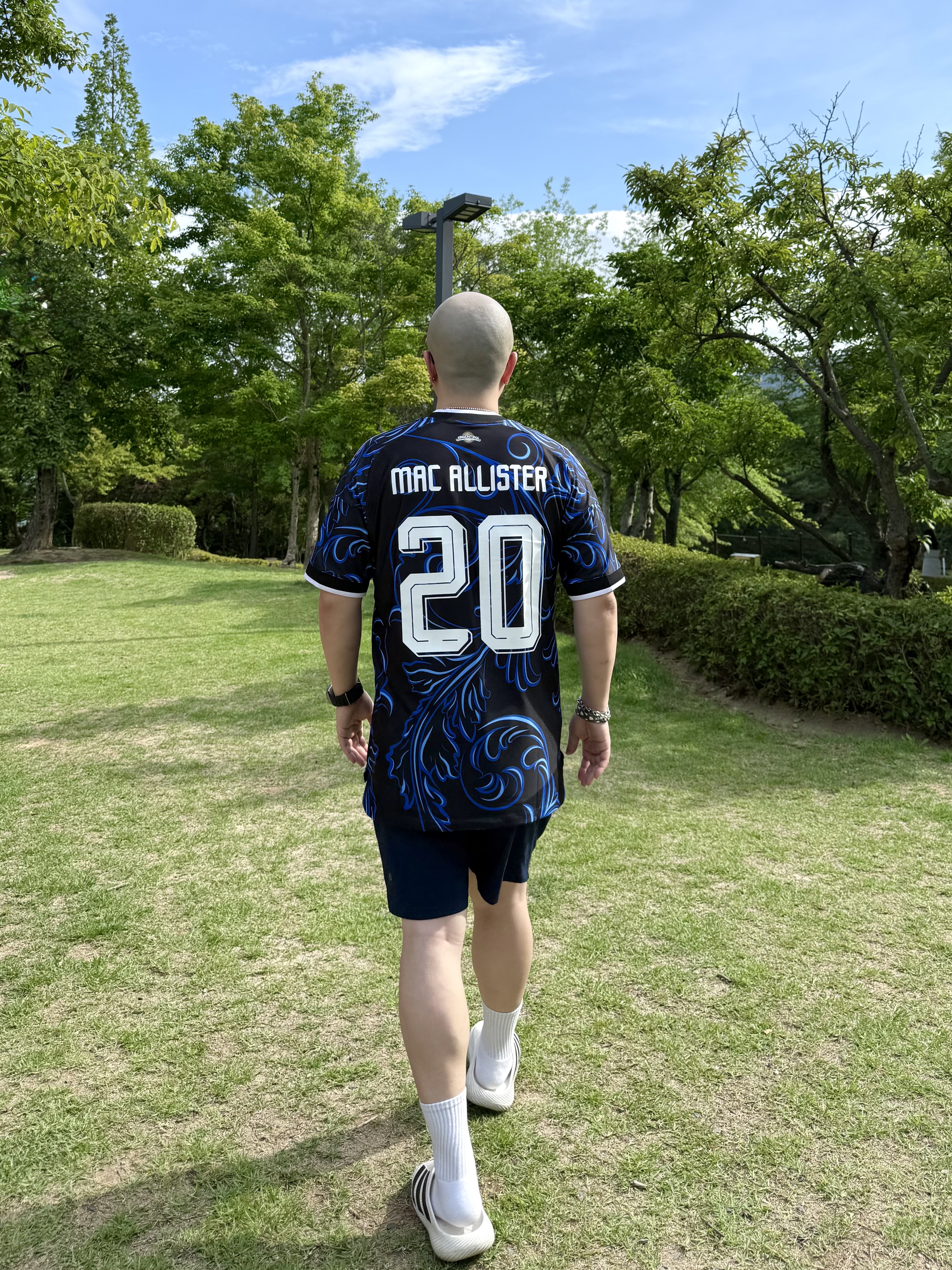 Adidas Argentina 2026 Away Jersey Black Lucid Blue - KR Sizing (Non Marking Ver.), Adidas Argentina 2026 Away Authentic Jersey Black Lucid Blue - KR Sizing (Non Marking Ver.) 착용 스타일 - 1