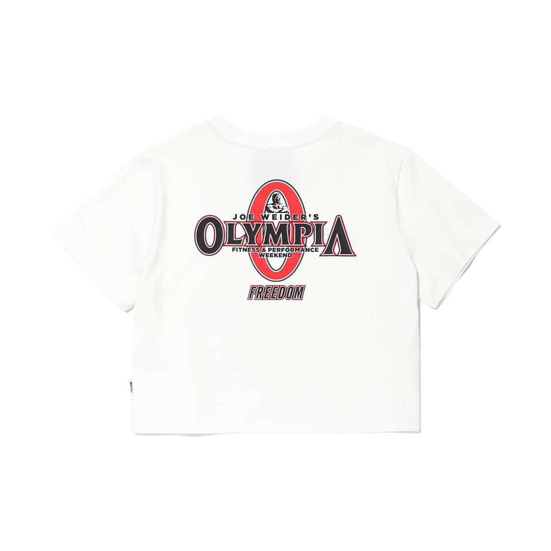 프리덤 우먼스 올림피아 스몰 로고 크롭 티셔츠 화이트(FREEDOM Womens Olympia Small Logo Crop T-Shirts White) - 2