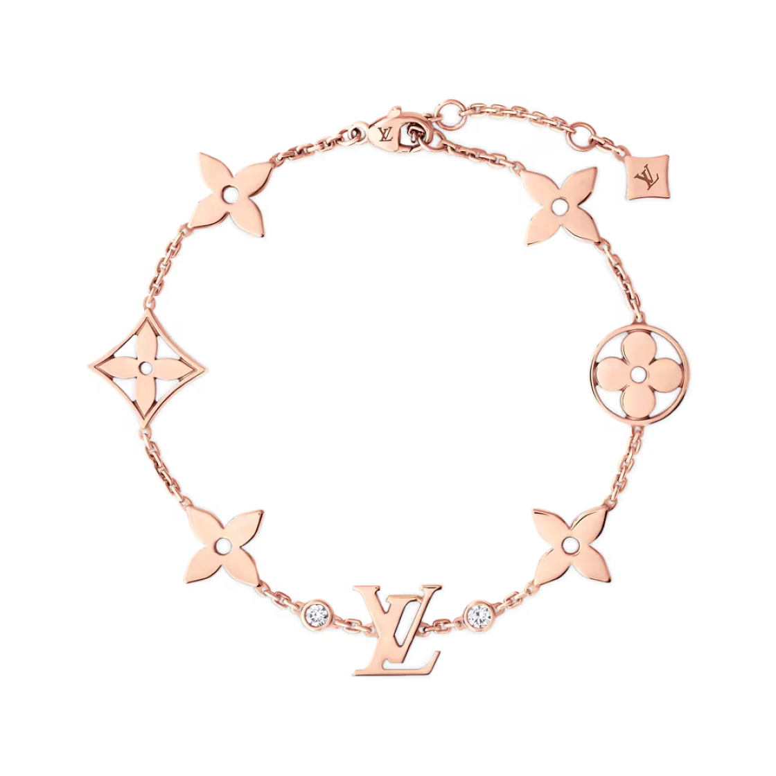 QA5200 (W) Louis Vuitton Idylle Blossom Multi Motif Bracelet Pink Gold Diamonds