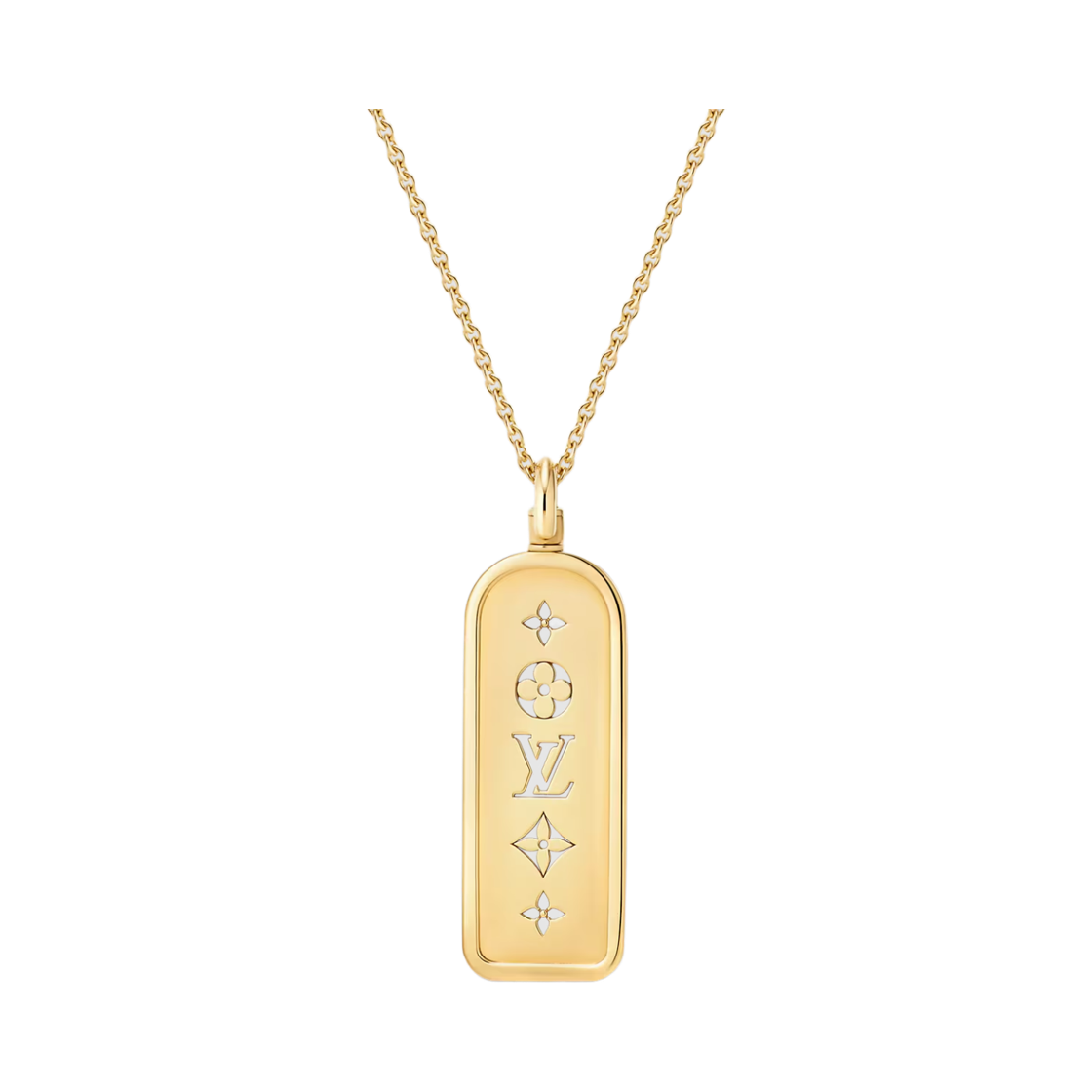 Q03057 Louis Vuitton Les Gastons Vuitton Large Tag Pendant Yellow Gold