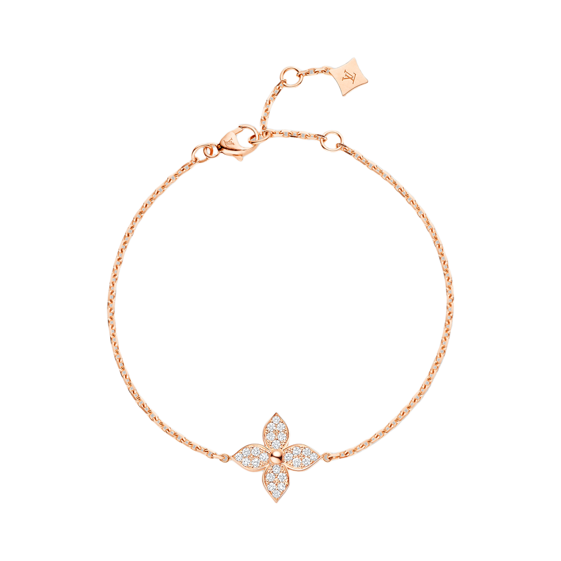 Q95666 (W) Louis Vuitton Idylle Blossom Bracelet Pink Gold Diamond