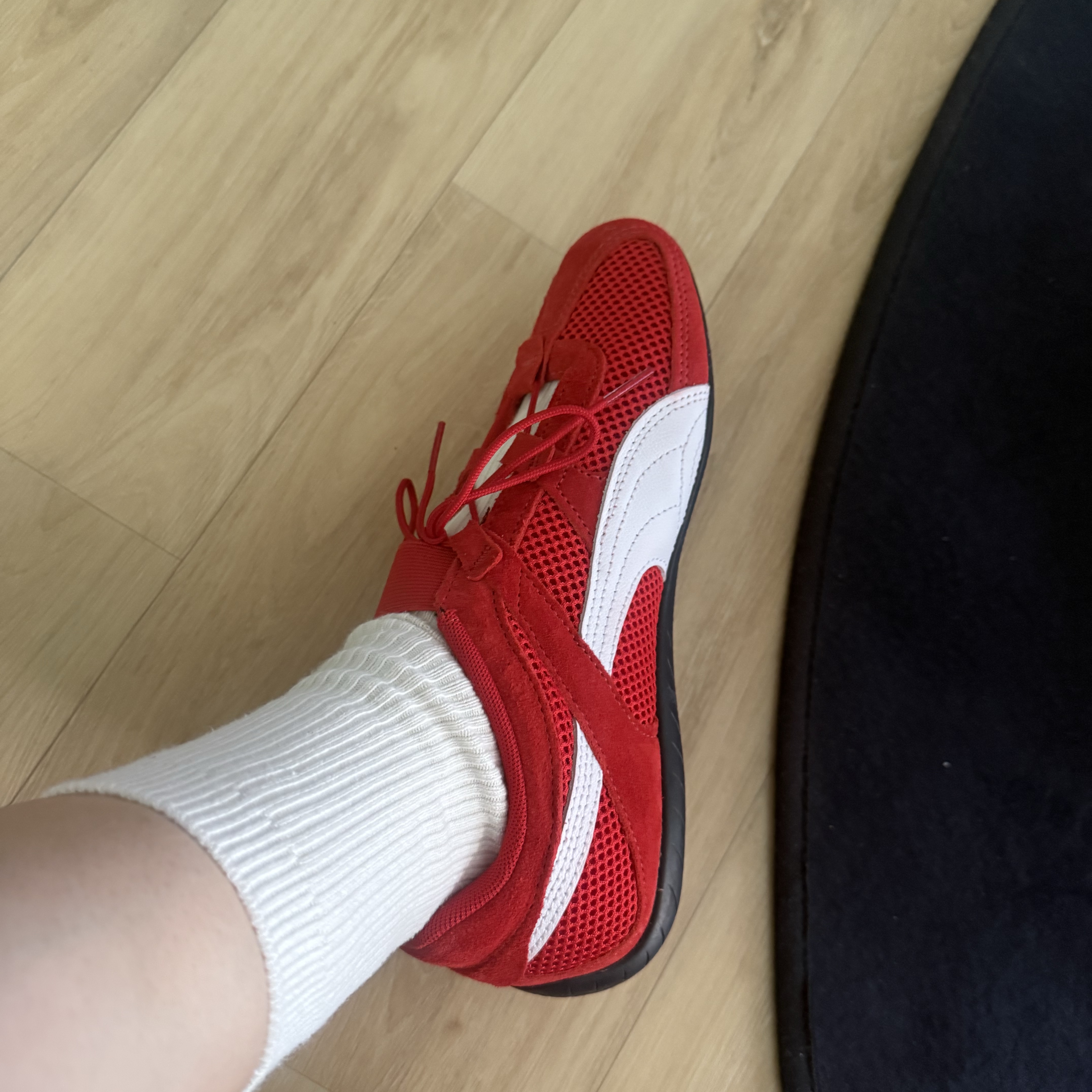 (W) Puma Speedcat Go For All Time Red Puma White 착용 스타일 - 1