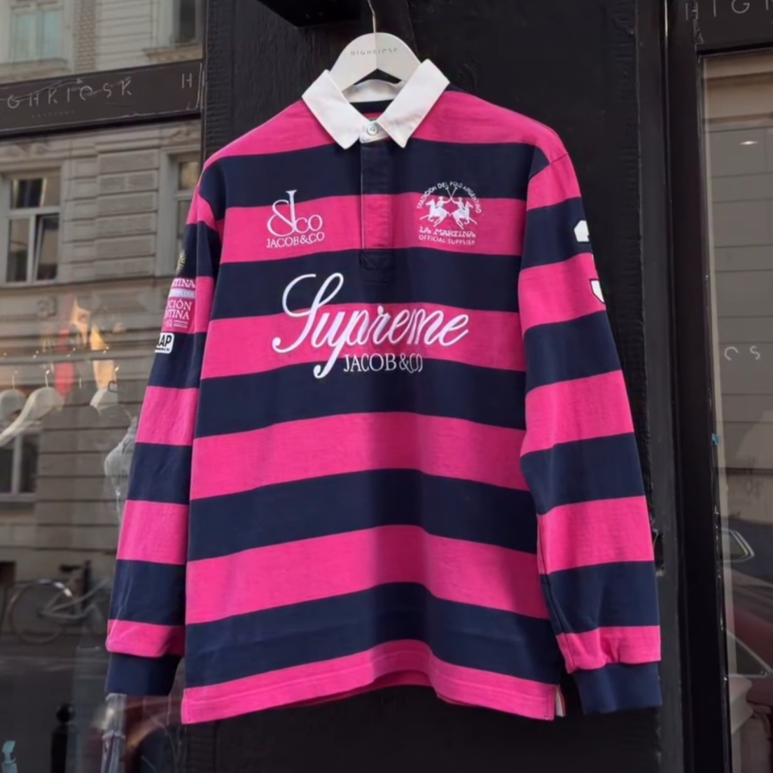 Supreme x La Martina x Jacob & Co Rugby Stripe - 26SS 착용 스타일 - 1