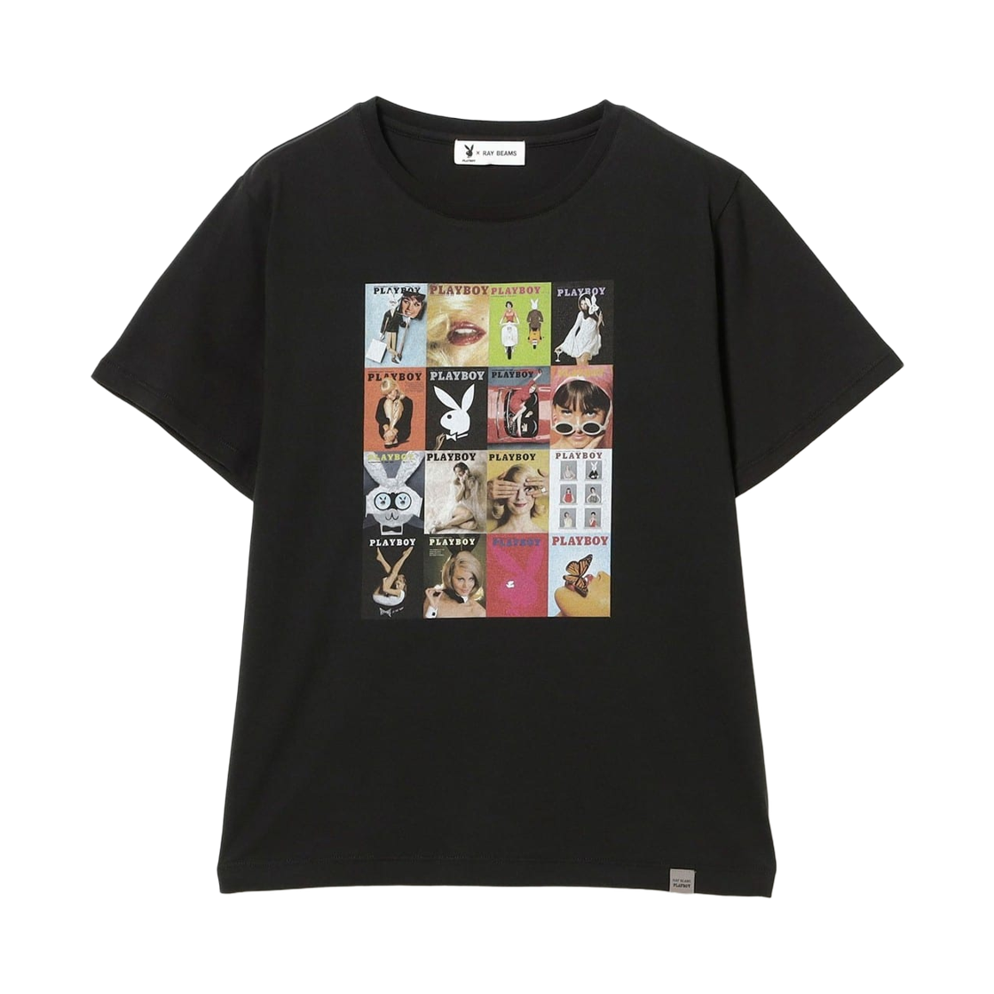 (W) 레이 빔즈 x 플레이보이 빅 티셔츠 블랙((W) Ray Beams x Playboy Big T-Shirt Black)
