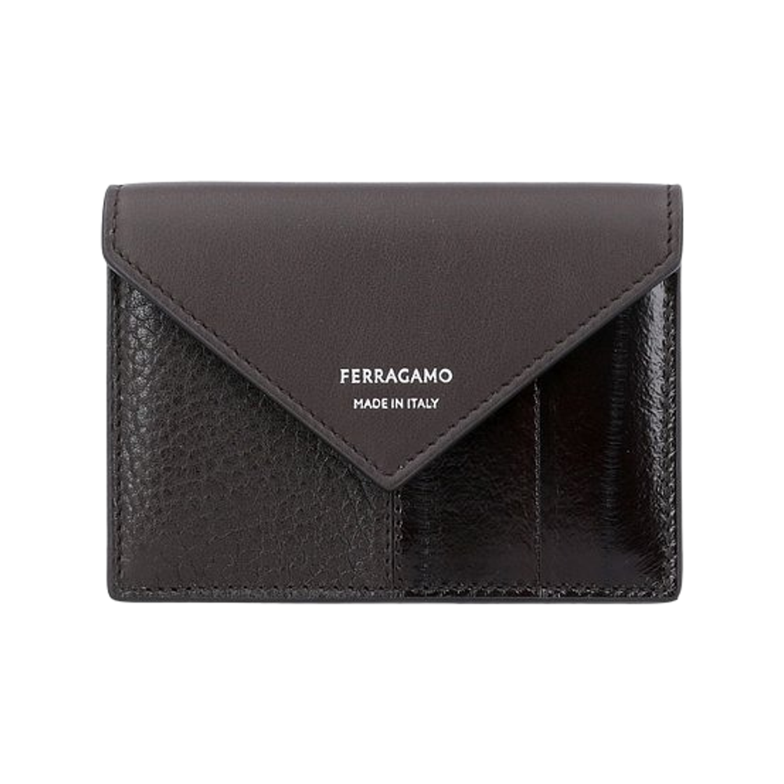 661682-790771 Ferragamo Envelope Logo Card Holder Brown