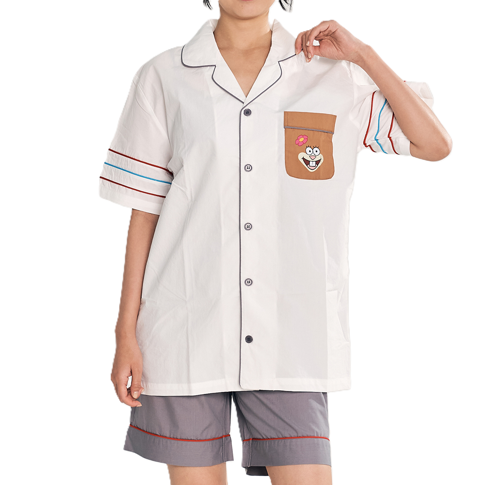 댄꼼마 스폰지밥 다람이 반팔 잠옷(DANCOMMA SpongeBob SquarePants Sandy Cheeks Short Sleeve Pajama Set) - 5