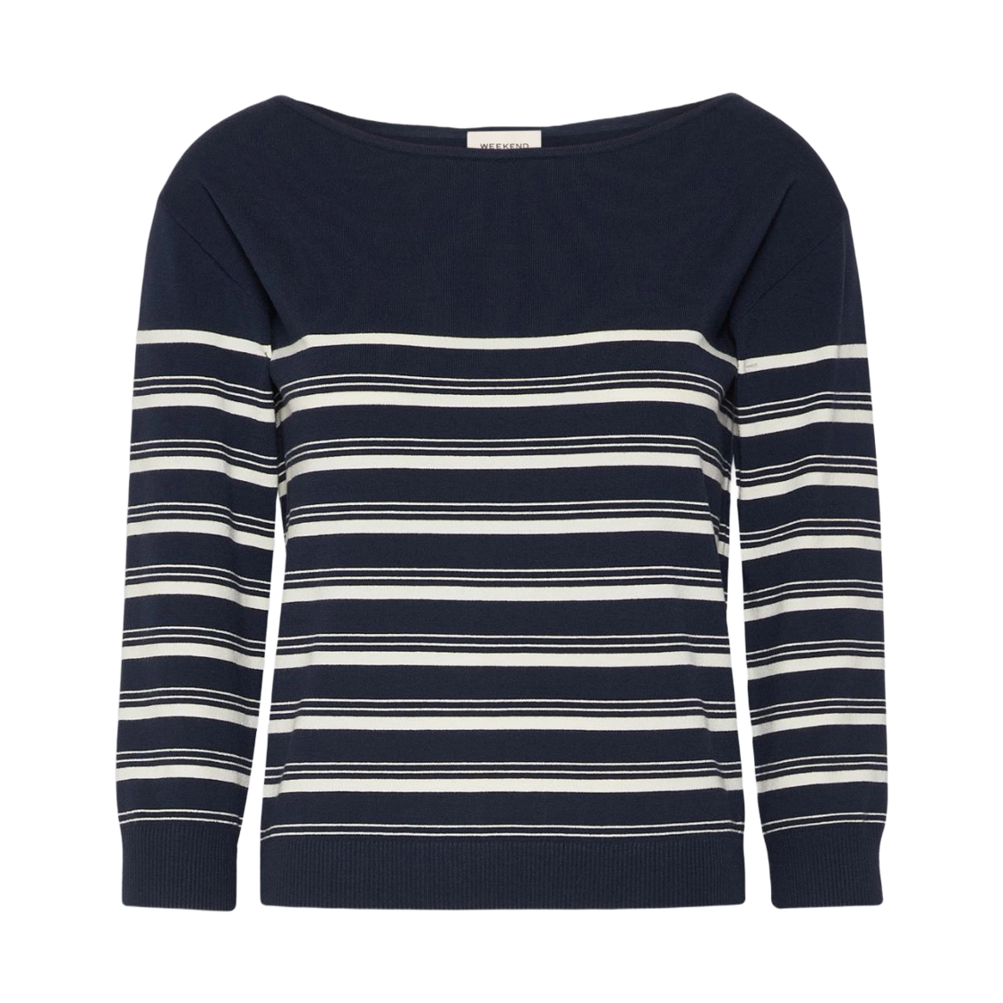 (W) 위켄드 막스마라 스테카 스트라이프 니트 네이비((W) Weekend Max Mara Stecca Stripe Knit Navy)