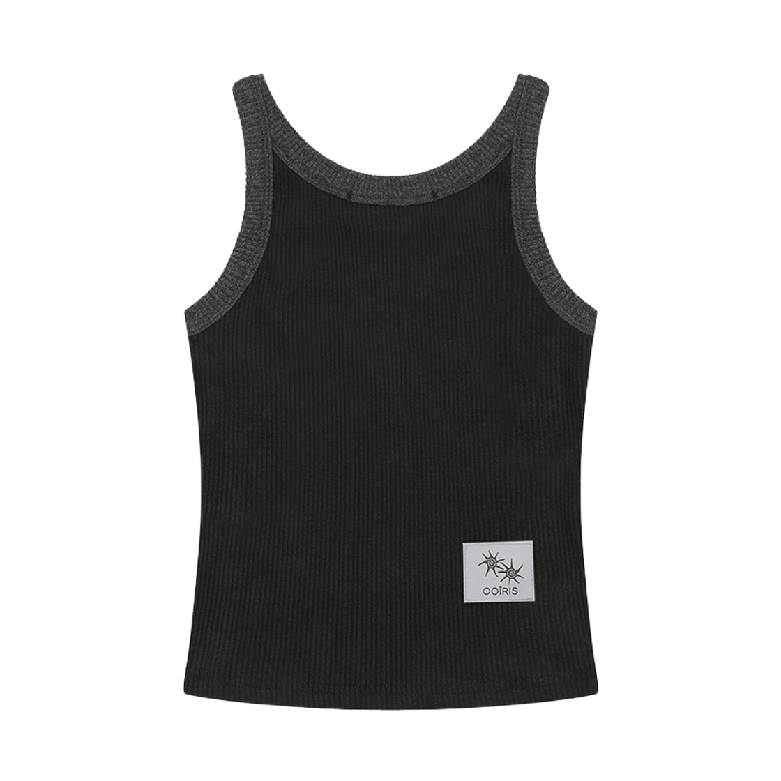 코이리스 로라 스몰 로고 배색 슬리브리스 블랙(Coiris Rora Small Logo Sleeveless Black) - 2