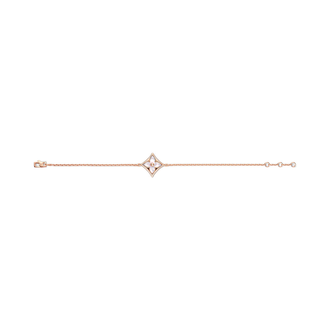 Q95466 (W) Louis Vuitton Color Blossom Star Bracelet Pink Gold White Mother of Pearl
