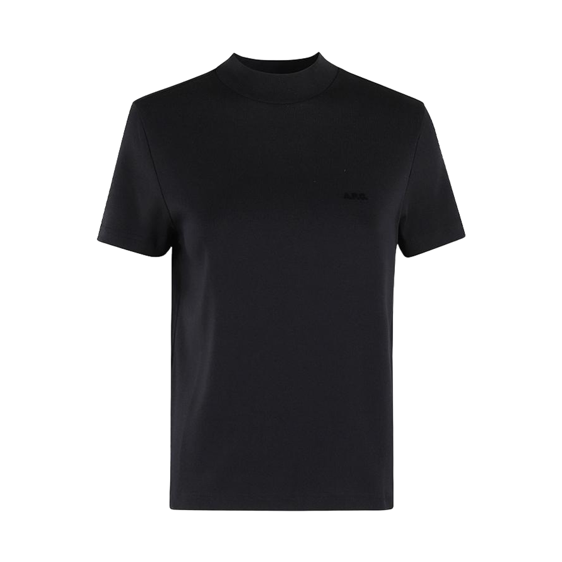 COGFM-F26348-LZZ (W) A.P.C. High-Neck T-Shirt Black