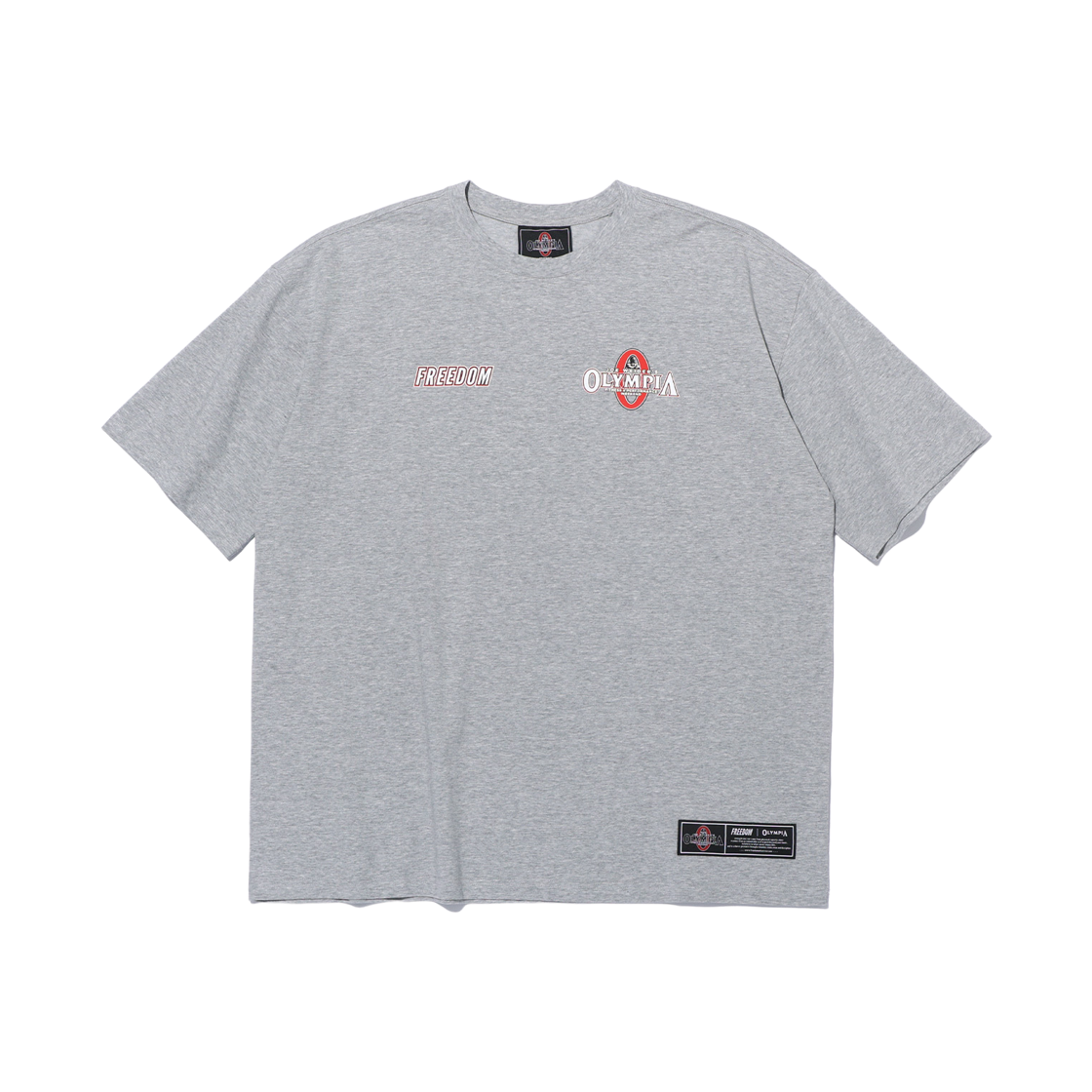 프리덤 올림피아 스몰 로고 티셔츠 그레이(FREEDOM Olympia Small Logo T-Shirts Gray)