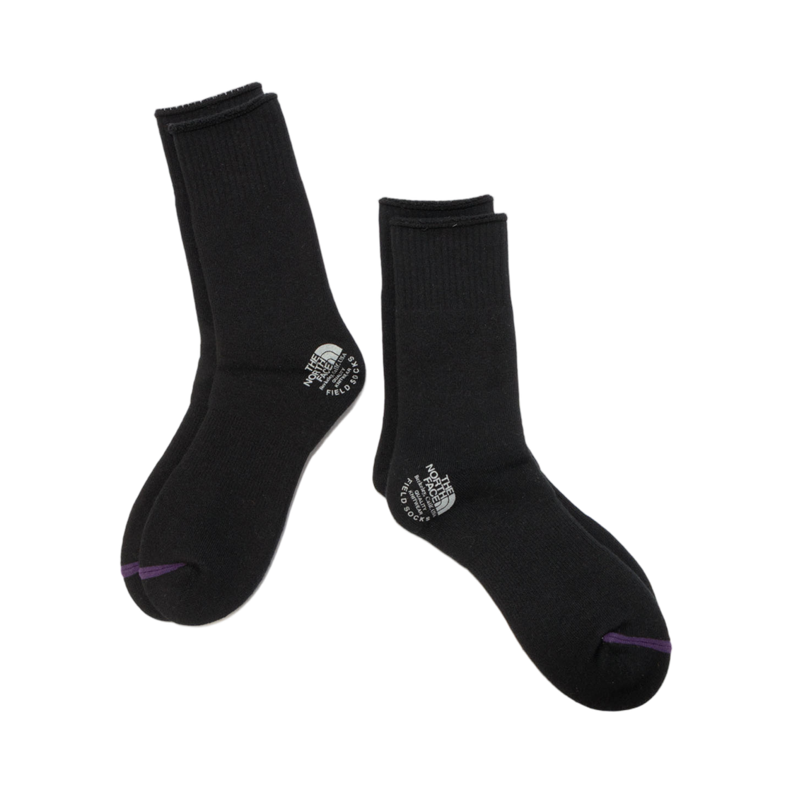 노스페이스 퍼플라벨 팩 필드 삭스 2P 블랙(The North Face Purple Label Pack Field Socks 2P Black)