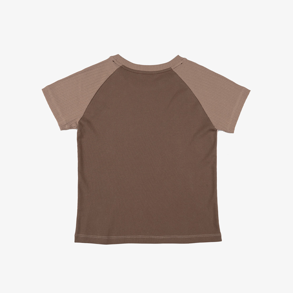 언스테디마켓 프린티드 나그랑 티셔츠 브라운(UnsteadyMarket Printed Raglan Tee_Brown) - 2