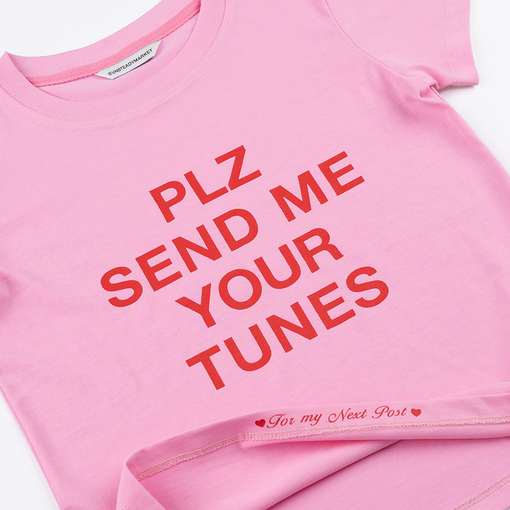 언스테디마켓 레터링 티셔츠 핑크(UnsteadyMarket Lettering Tee_Pink) - 4