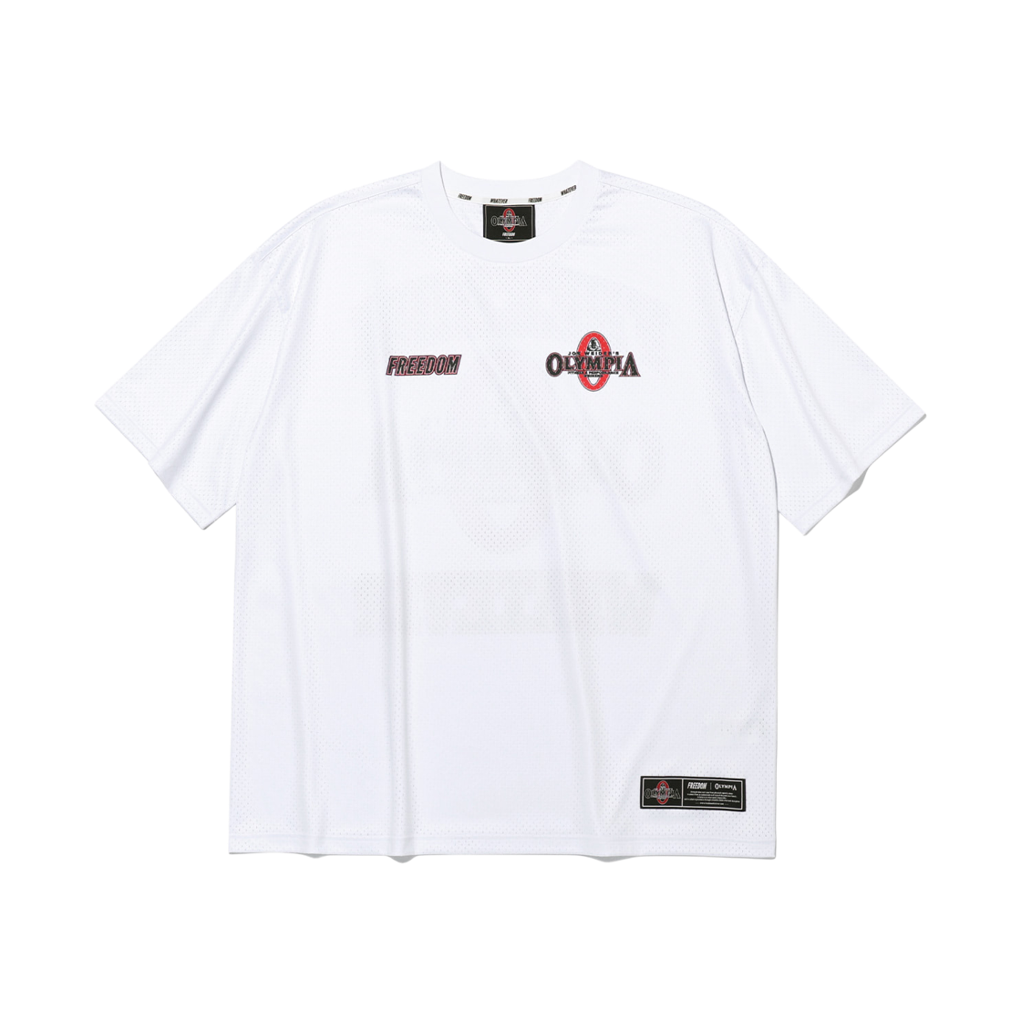 프리덤 올림피아 스몰 로고 올 메쉬 반팔 티셔츠 화이트(FREEDOM Olympia Small Logo All Mesh Short Sleeve T-Shirt White) - 2
