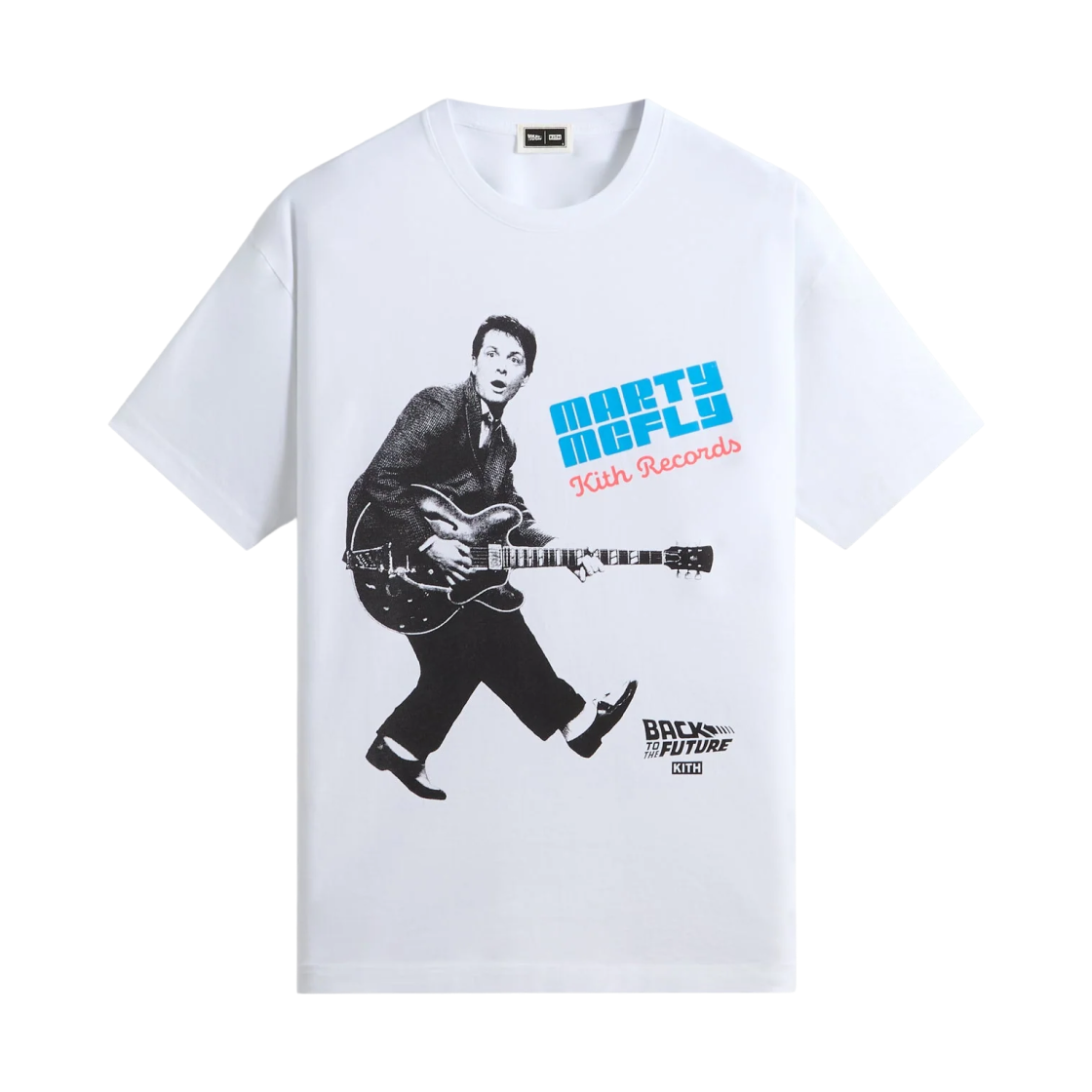 키스 x 백 투 퓨처 척 베리 스탠다드 크리스피 티셔츠 화이트(Kith x Back To The Future Chuck Berry Standard Crispy T-Shirt White)