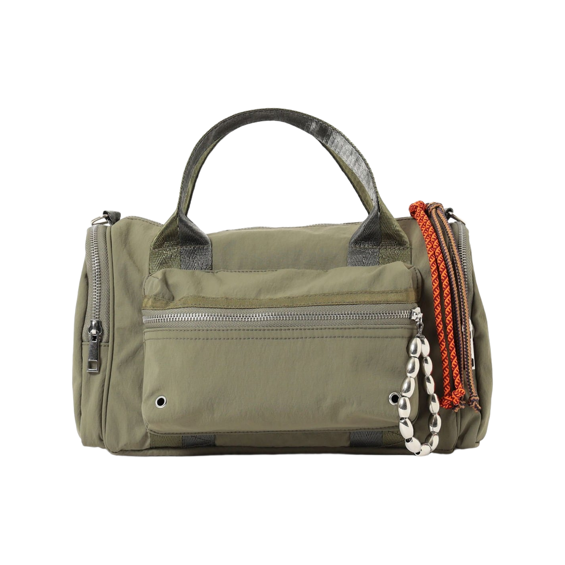 레이 빔즈 x 컨트롤 프리크 밀리터리 참 보스턴백 올리브(Ray Beams x Control Freak Military Charm Boston Bag Olive)