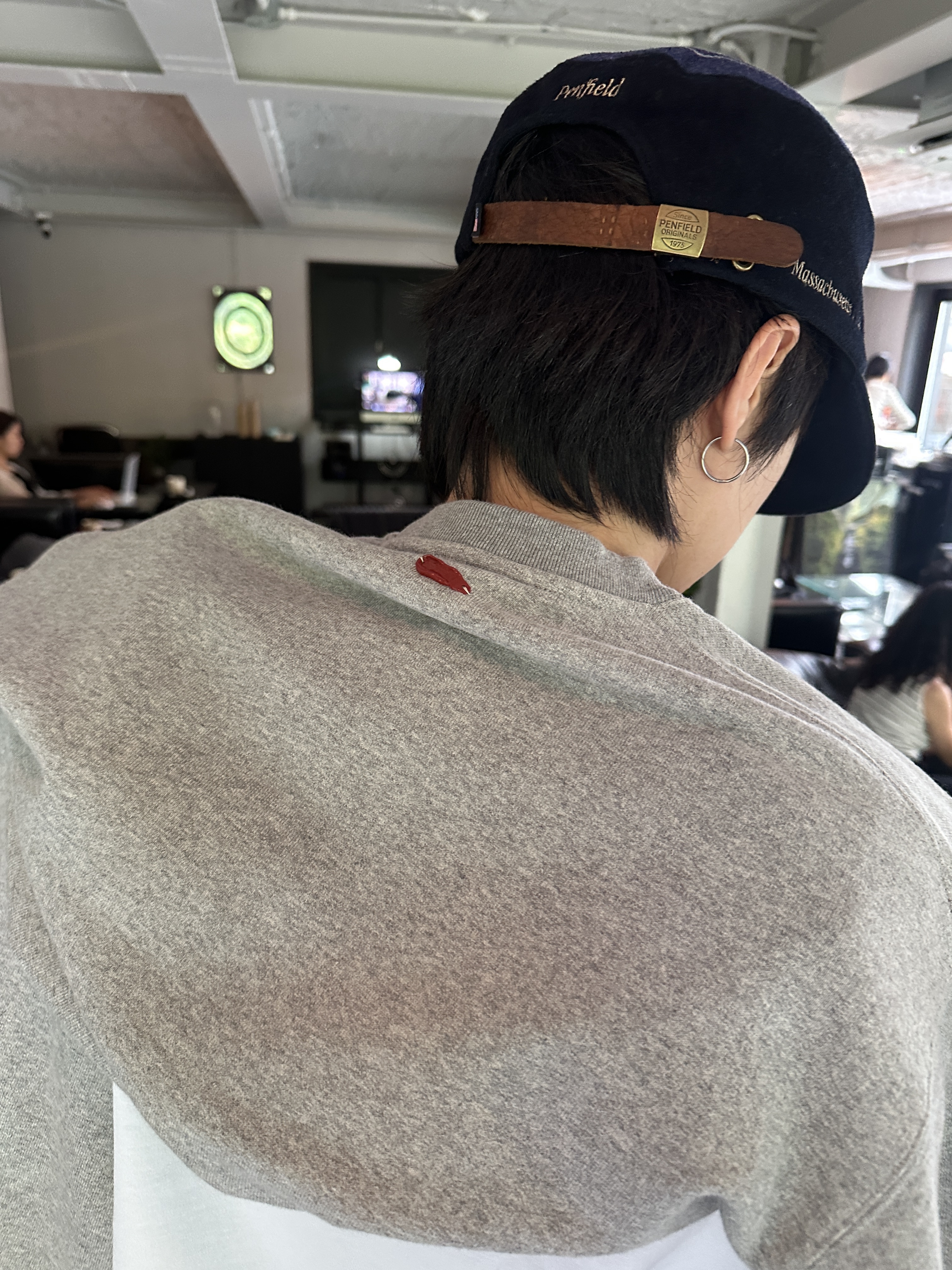 AKRYL Jersey Tee White - 26FW, AKRYL Boxy Sweatshirt Grey - 26FW 착용 스타일 - 4