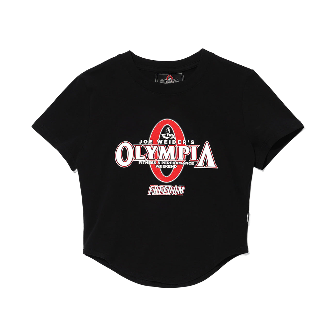 OY25SWTS0190BK FREEDOM Womens Olympia Big Logo Crop T-Shirts Black