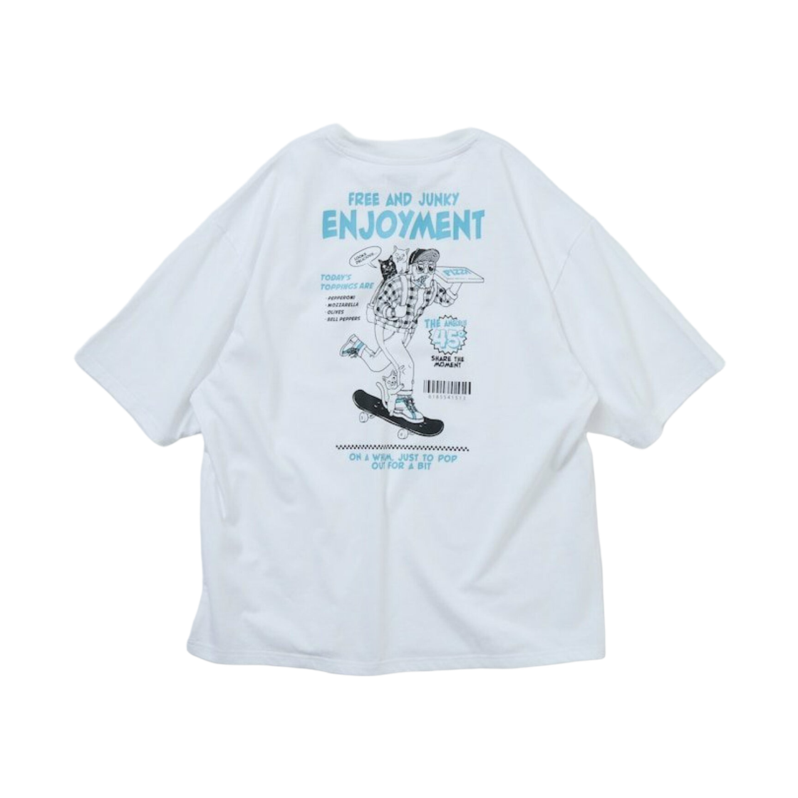 프릭스 스토어 빅 실루엣 백 프린트 스케이트 리미티드 에디션 티셔츠 화이트(Freak's Store Big Silhouette Back Print Skate Limited Edition T-Shirt White)